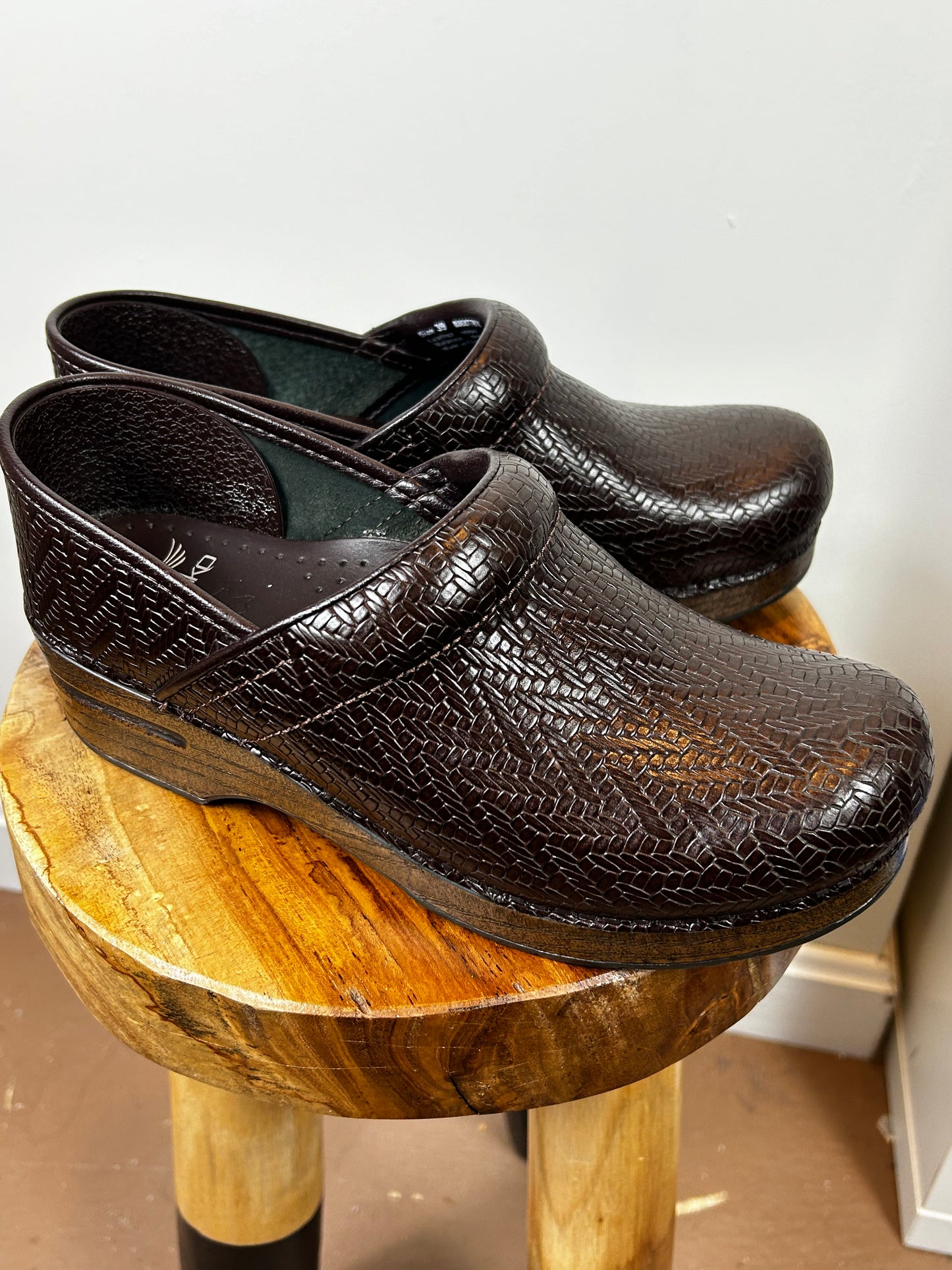 Dansko geometric clog in brown