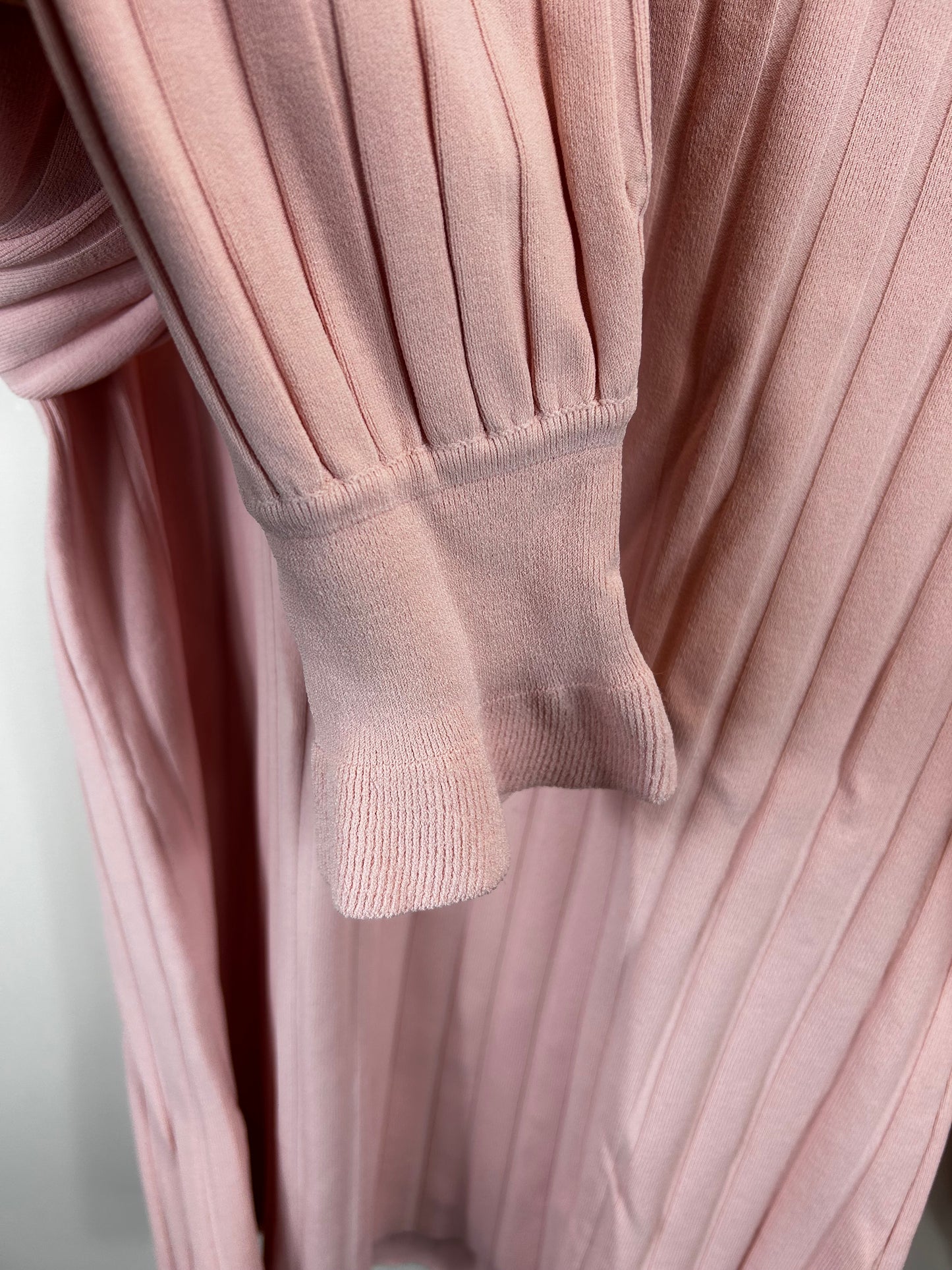 MAX MARA Zoraide Ruffle-collar Ribbed Sweater In Pink- NEW