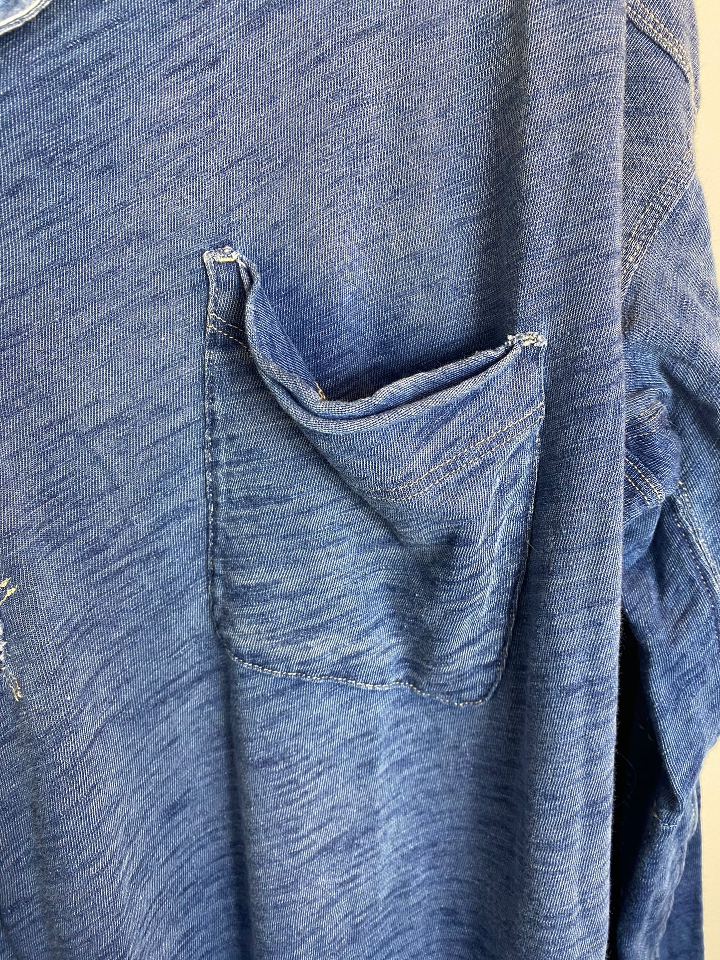 Free People We the Free Love This Henley Chambray Tunic