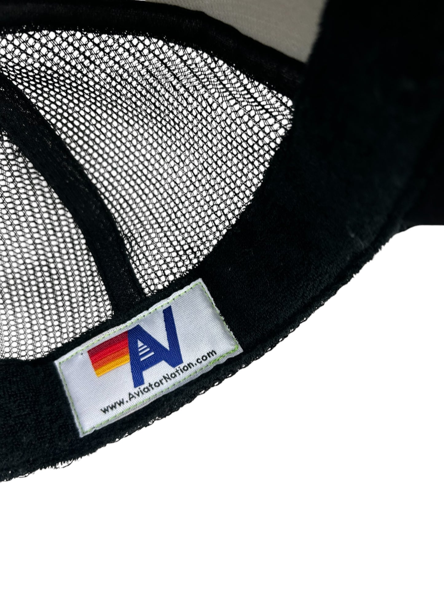 Aviator Nation LOGO RAINBOW VINTAGE TRUCKER HAT- Black