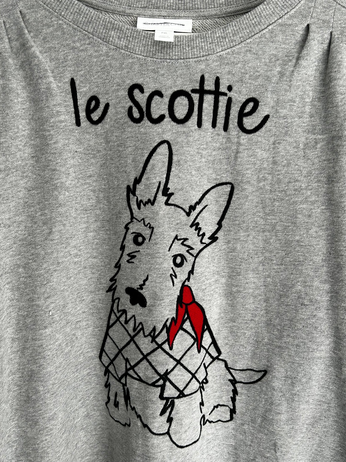 Charter Club Scottie Dog Gray Sweatshirt