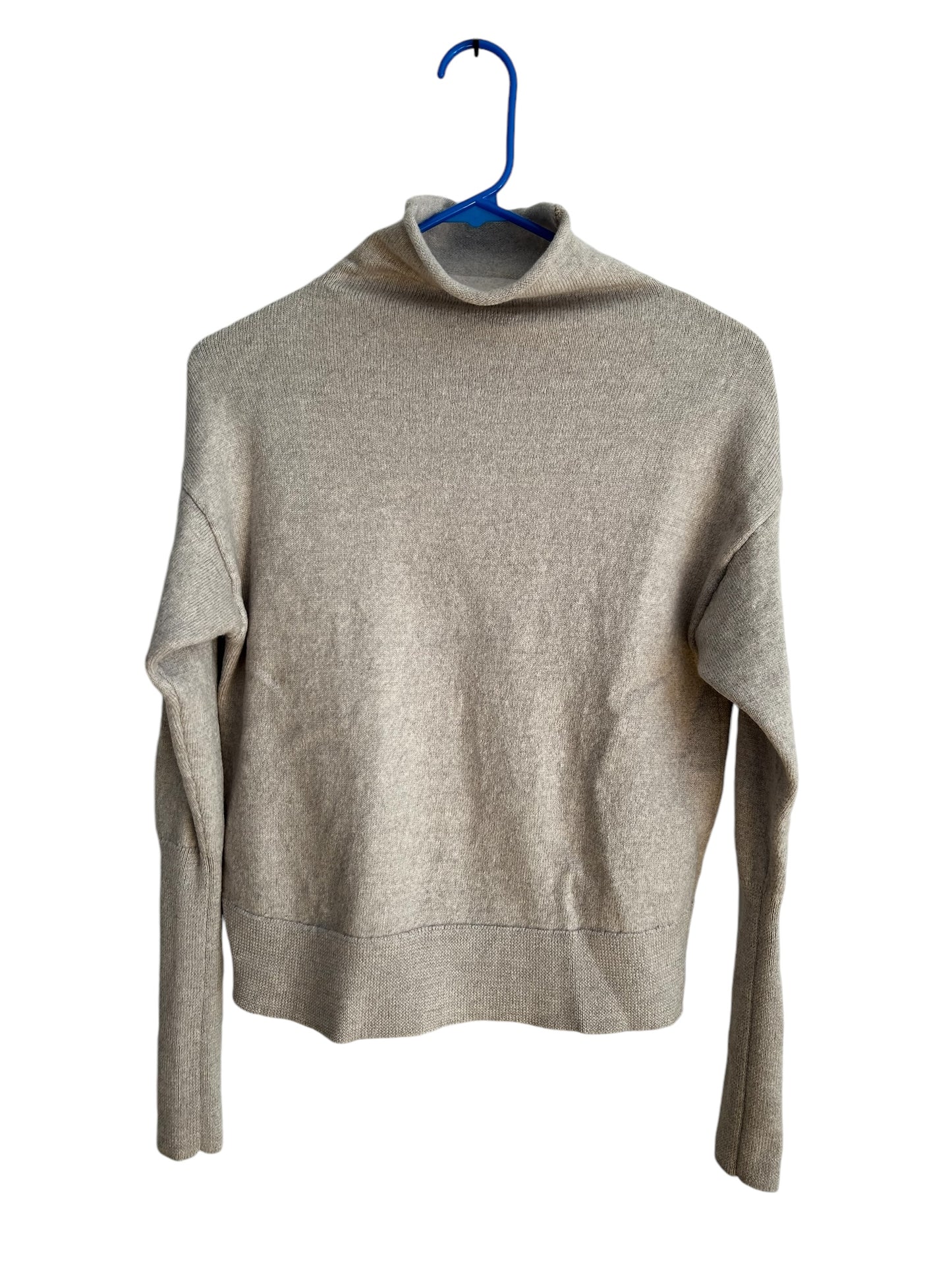 Aritzia Wilfred Cyprie Sweater 100% Merino Wool Grey Minimalist Mockneck sz M