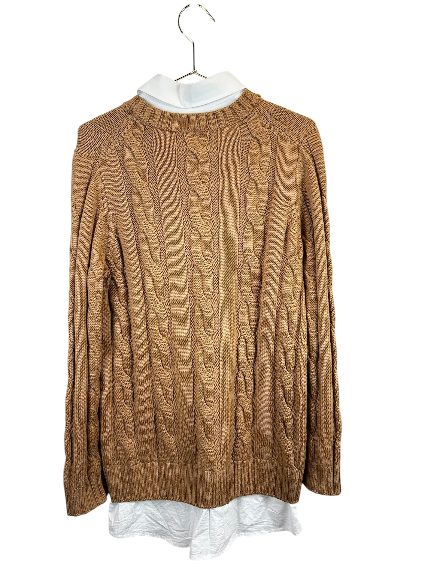 STAUD Aldrin Mixed Media Long Sleeve Sweater Dress