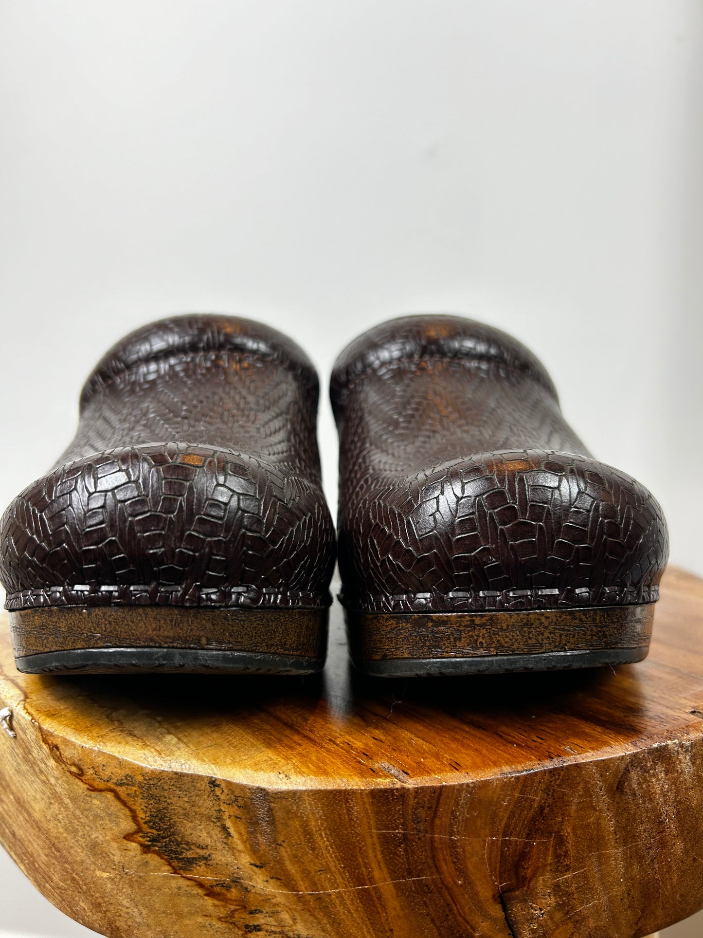 Dansko geometric clog in brown