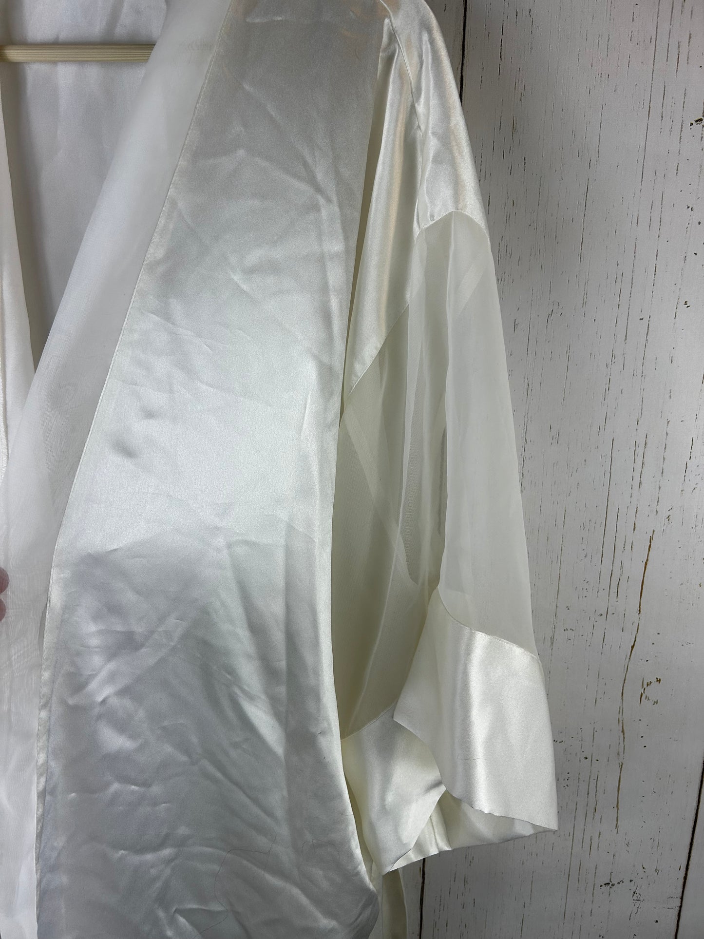 Vintage Victoria's Secret Ivory Satin Kimono Robe