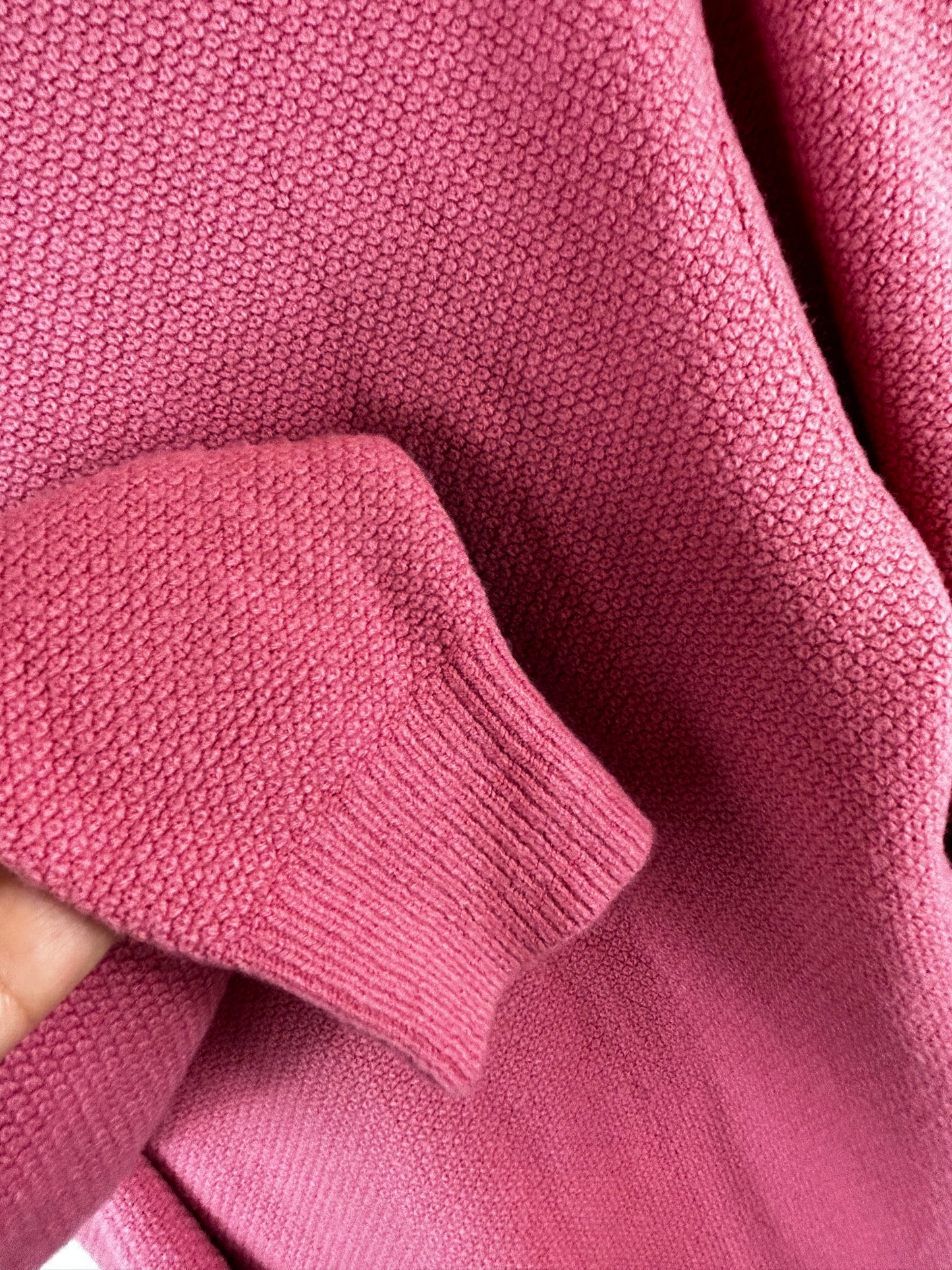 Vintage Christian Dior Sweater Mauve Pink V-Neck Pullover Logo Women's