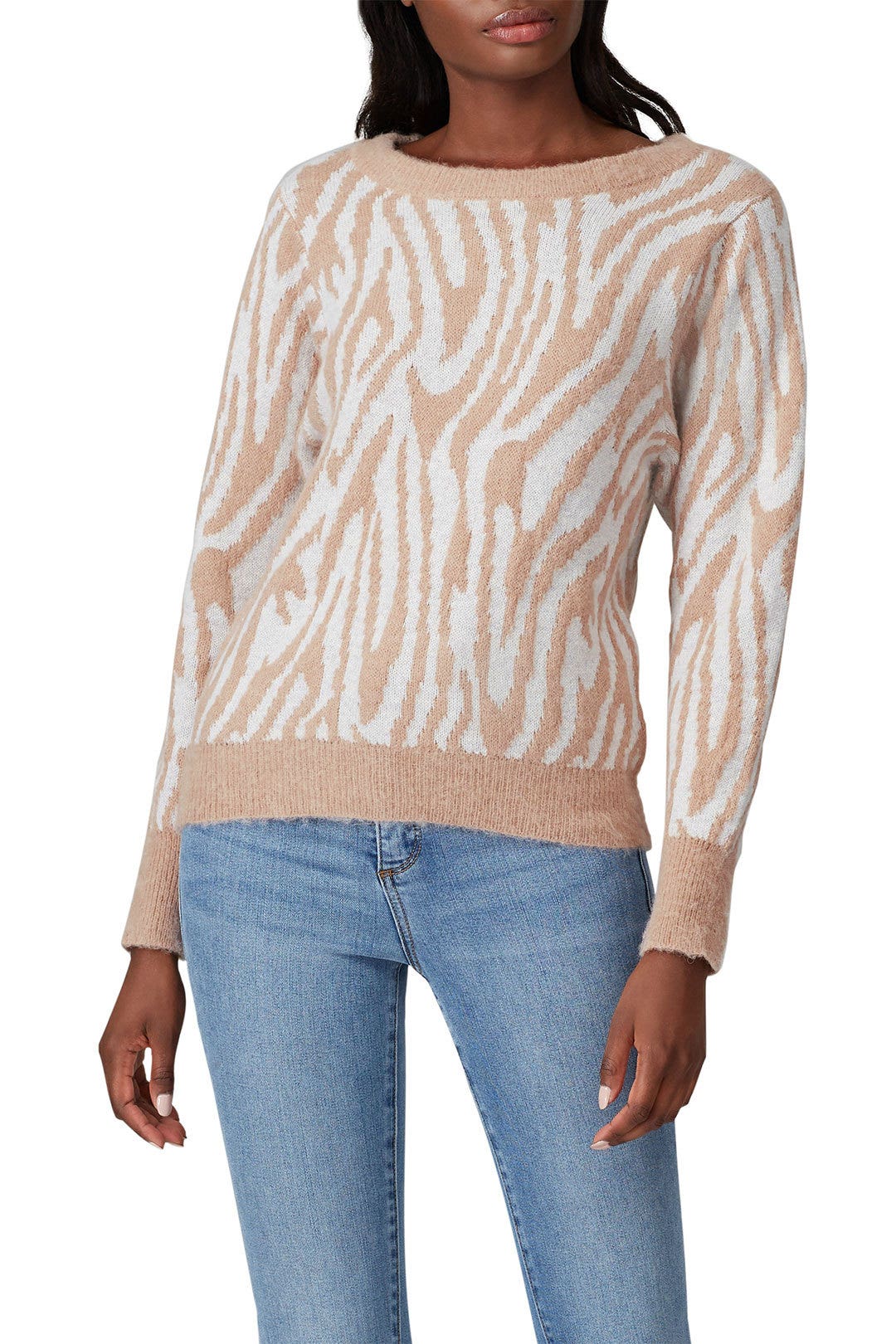 Rebecca Taylor Tiger Stripe Wool Pullover Sweater Size Large