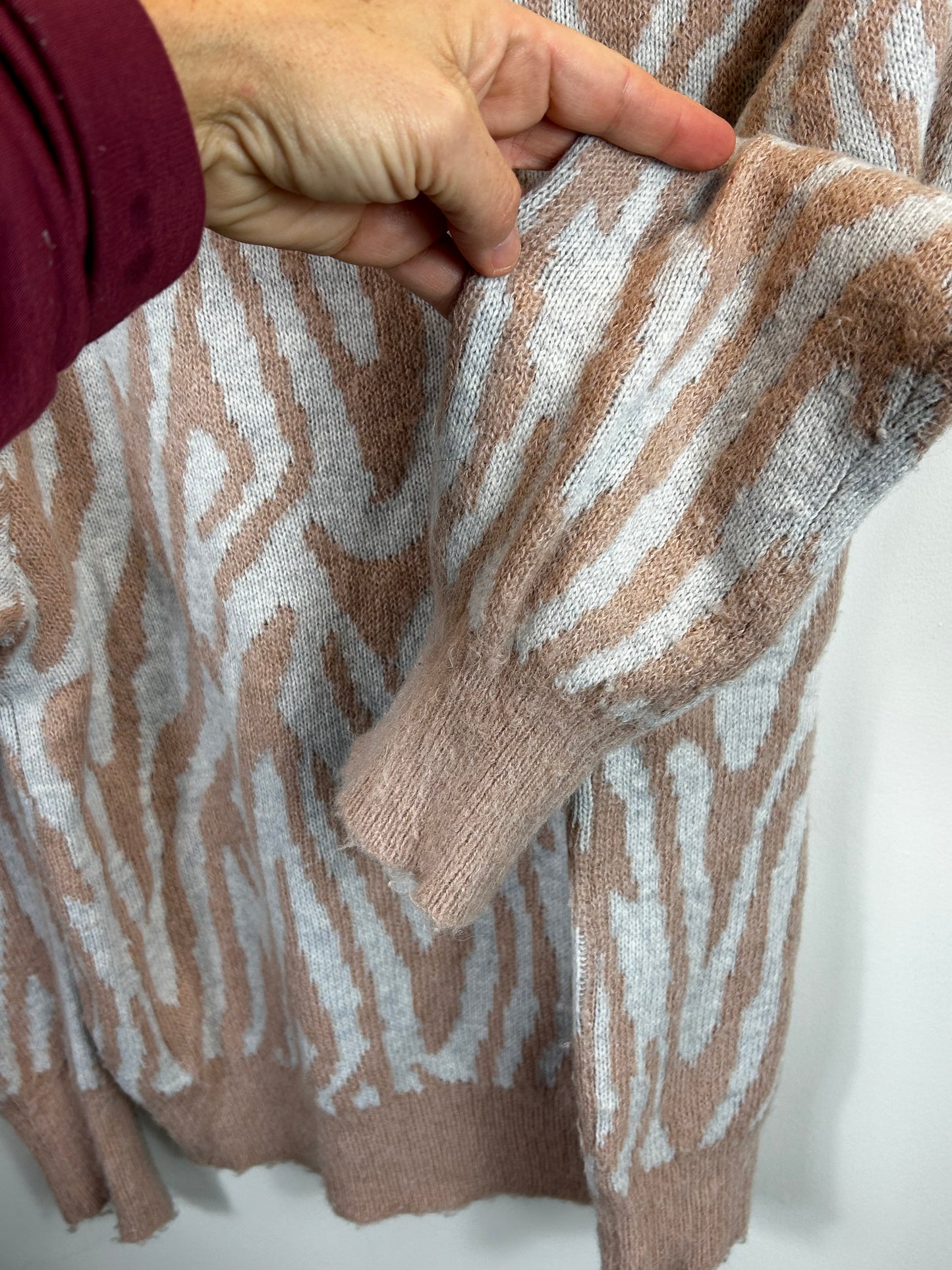 Rebecca Taylor Tiger Stripe Wool Pullover Sweater Size Large