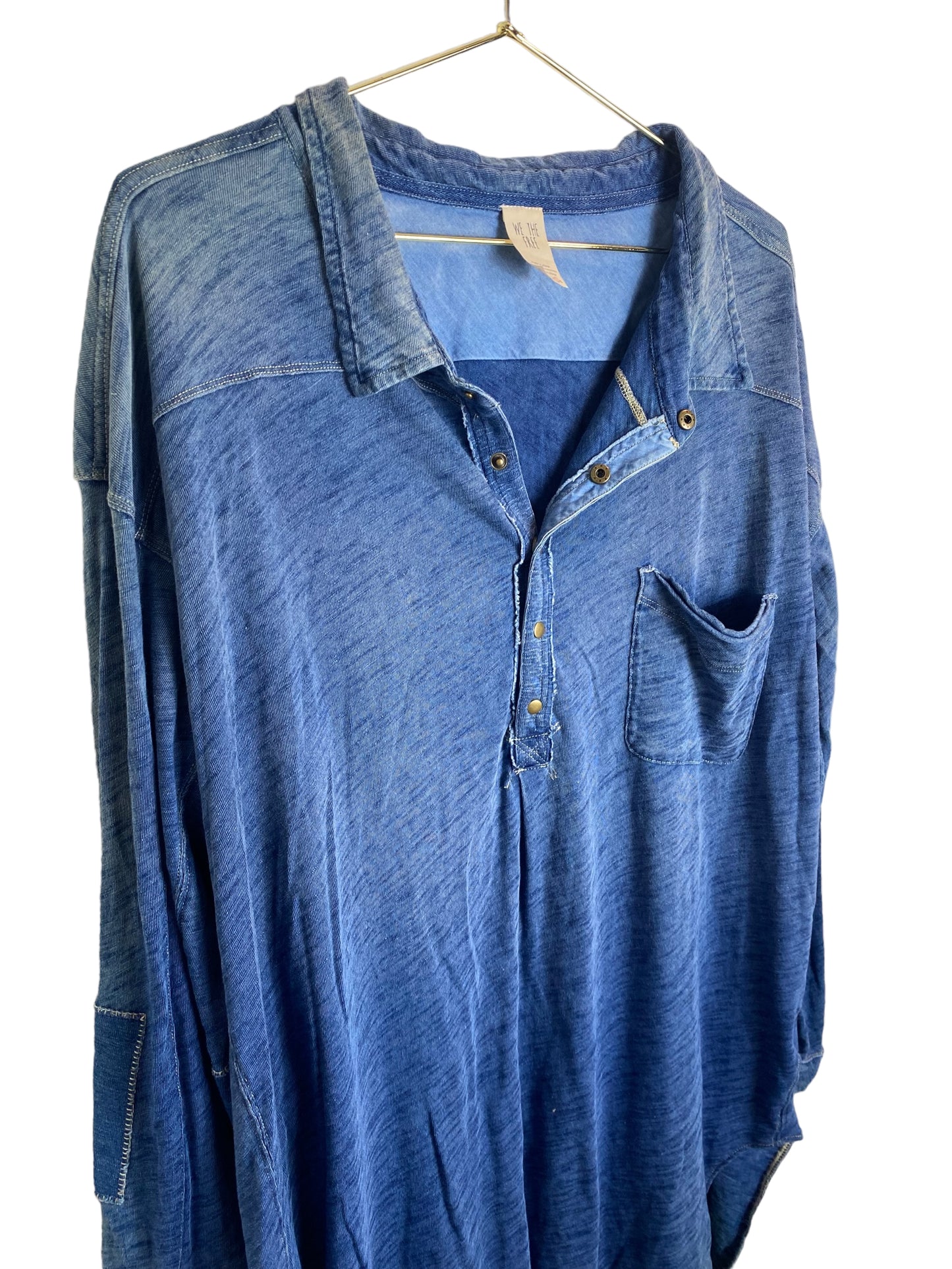 Free People We the Free Love This Henley Chambray Tunic