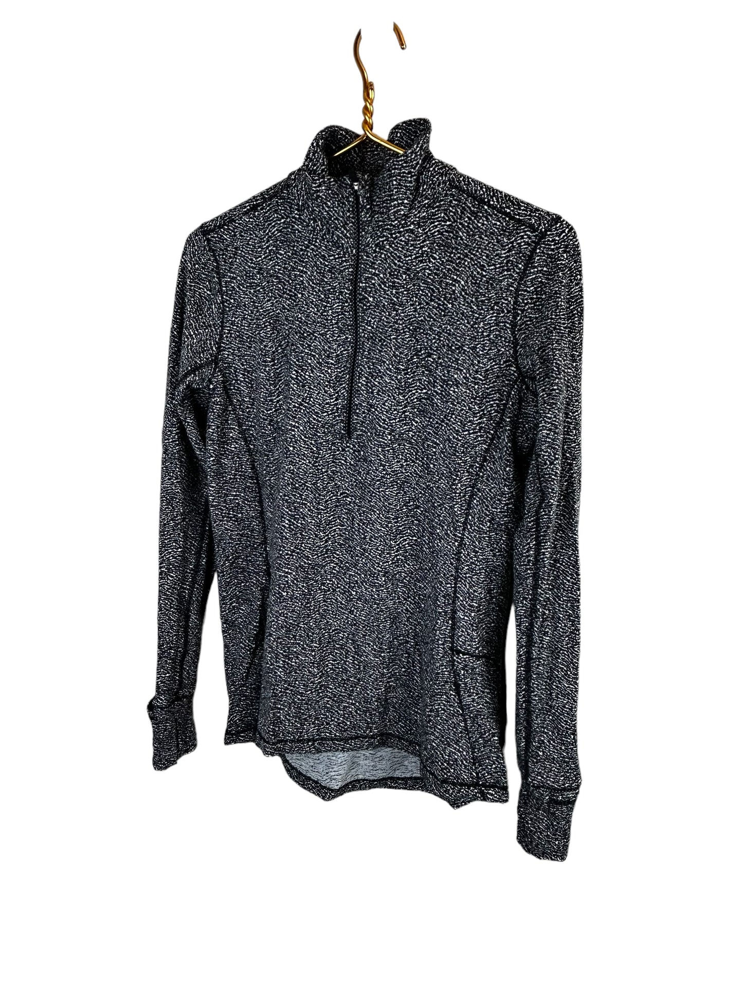 Lululemon Outrun 1/2 Zip
Running Luon Ripple Jacquard Black White