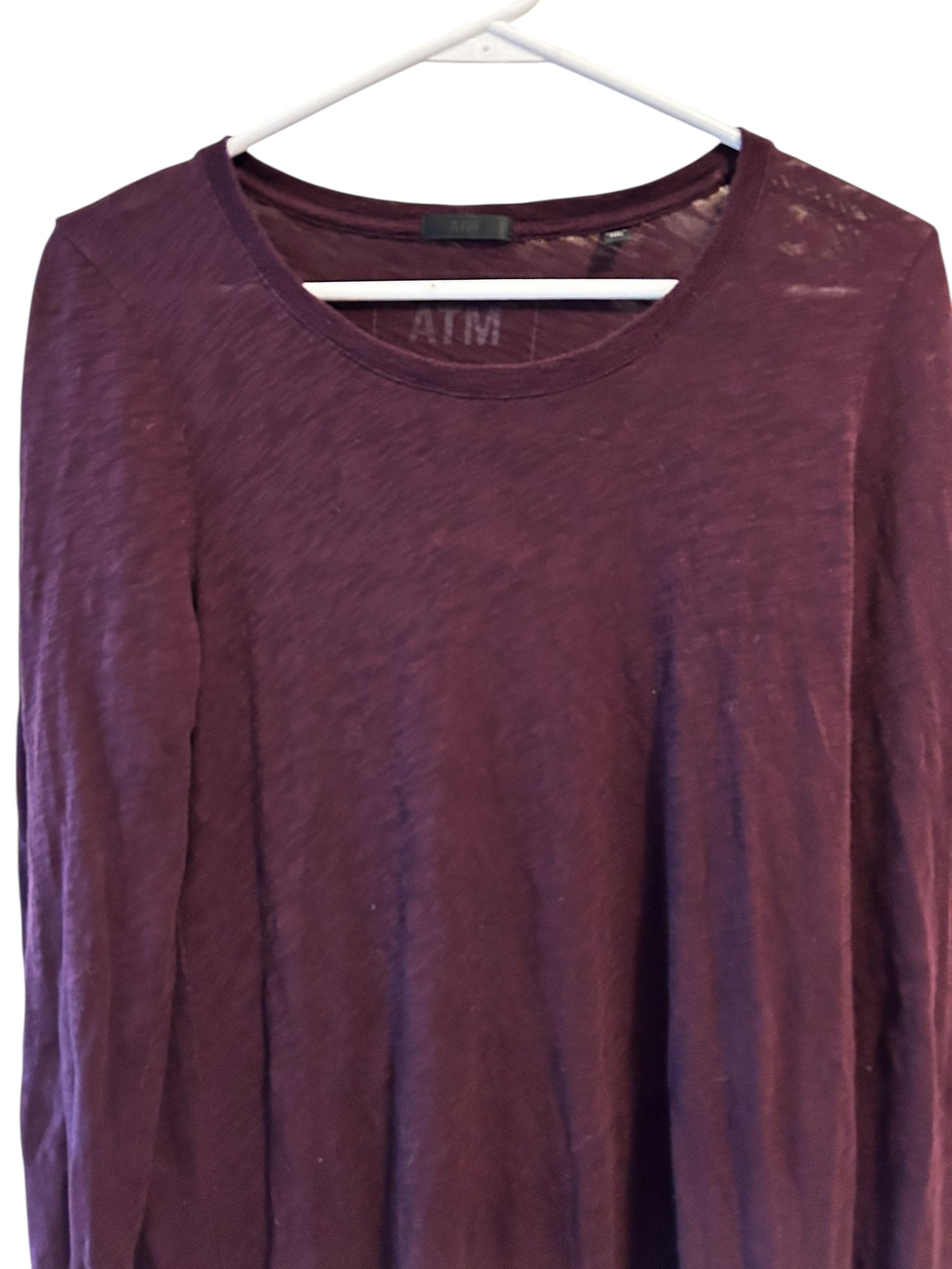 ATM Anthony Thomas Melillo Cotton Knit Dress Burgundy size medium
