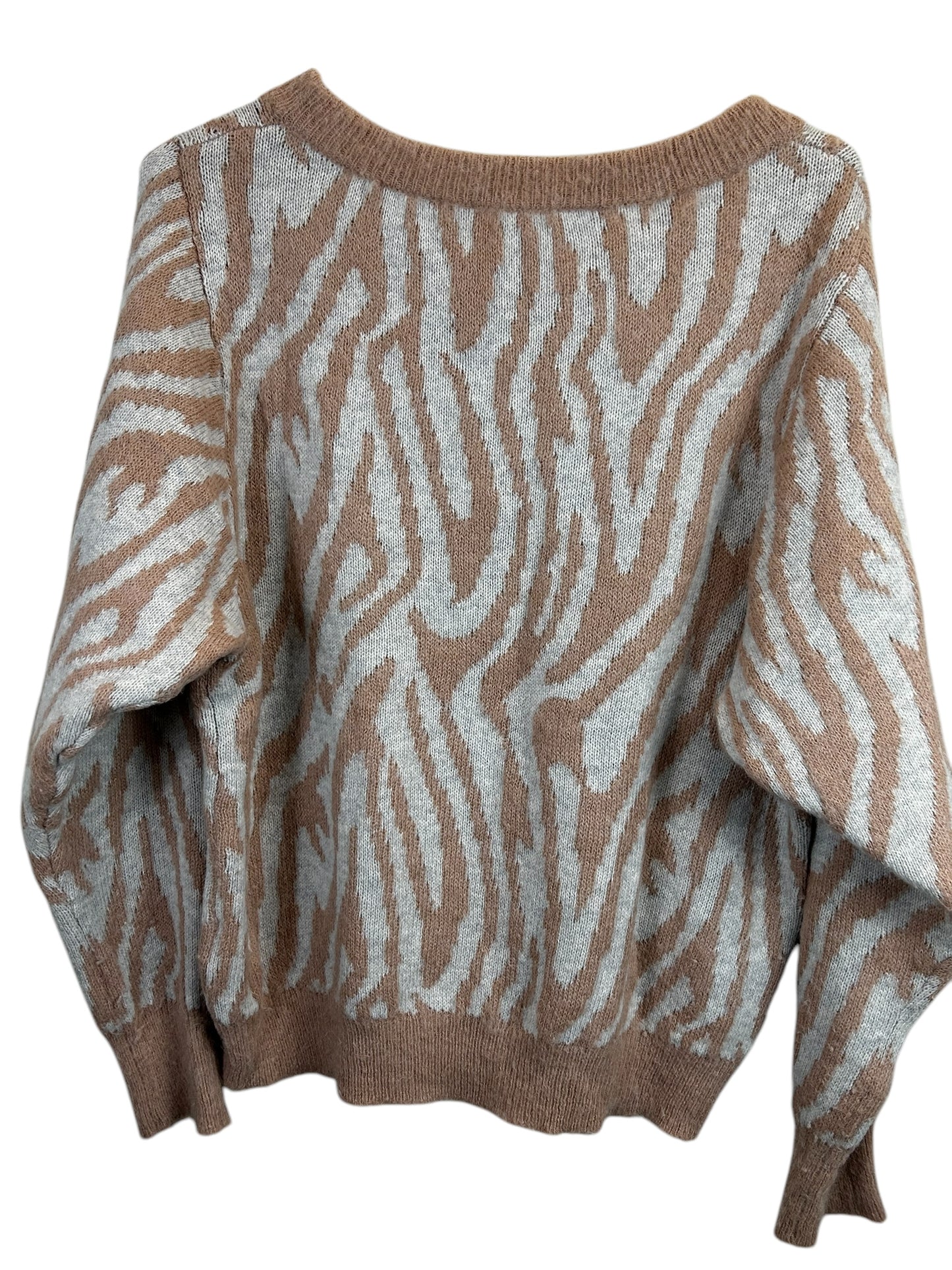 Rebecca Taylor Tiger Stripe Wool Pullover Sweater Size Large