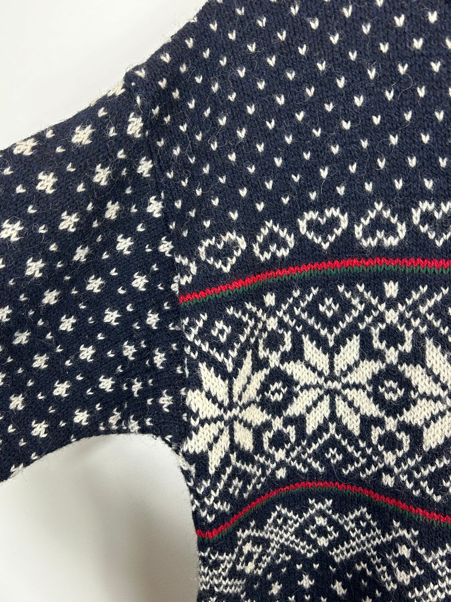 L.L. Bean vintage Cardigan XL 80s Nordic Fair Isle USA Made Winter Ski