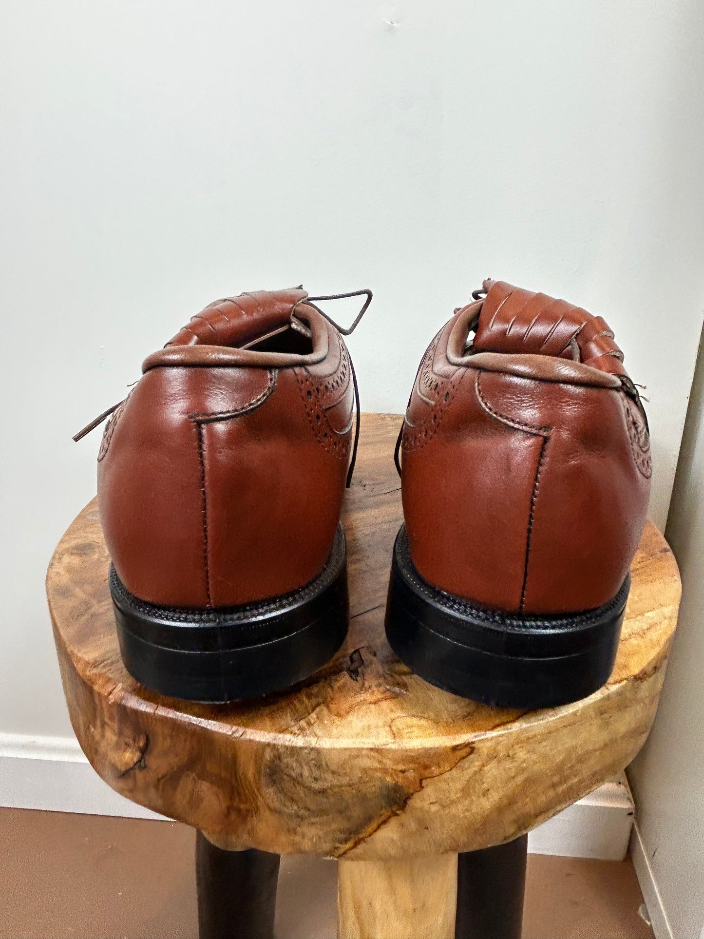 FootJoy Size 8 1/2 Brown Golf Shoe Wing Tip Leather Kiltie 59162