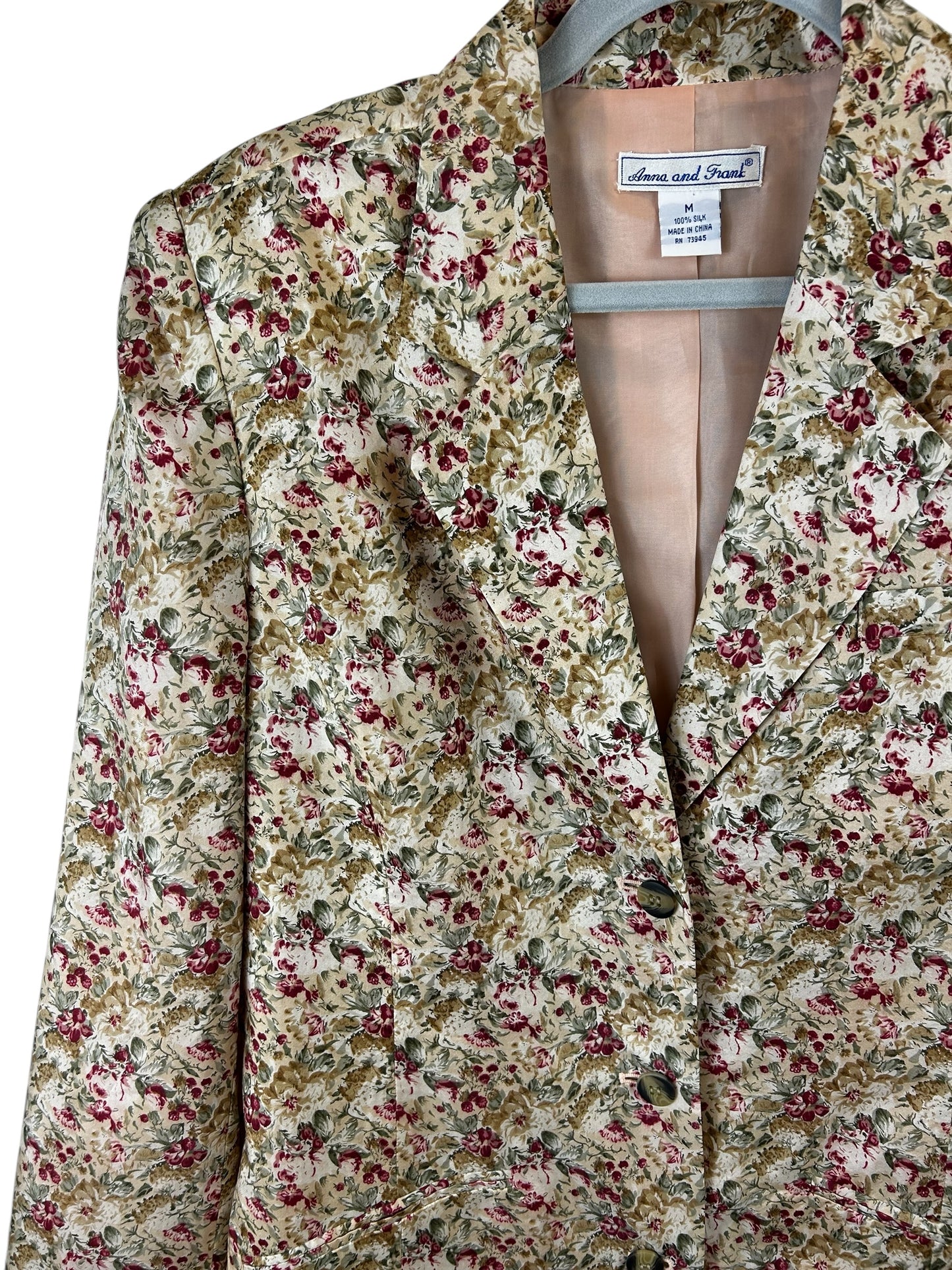 Vintage Anne and Frank Silk Blazer