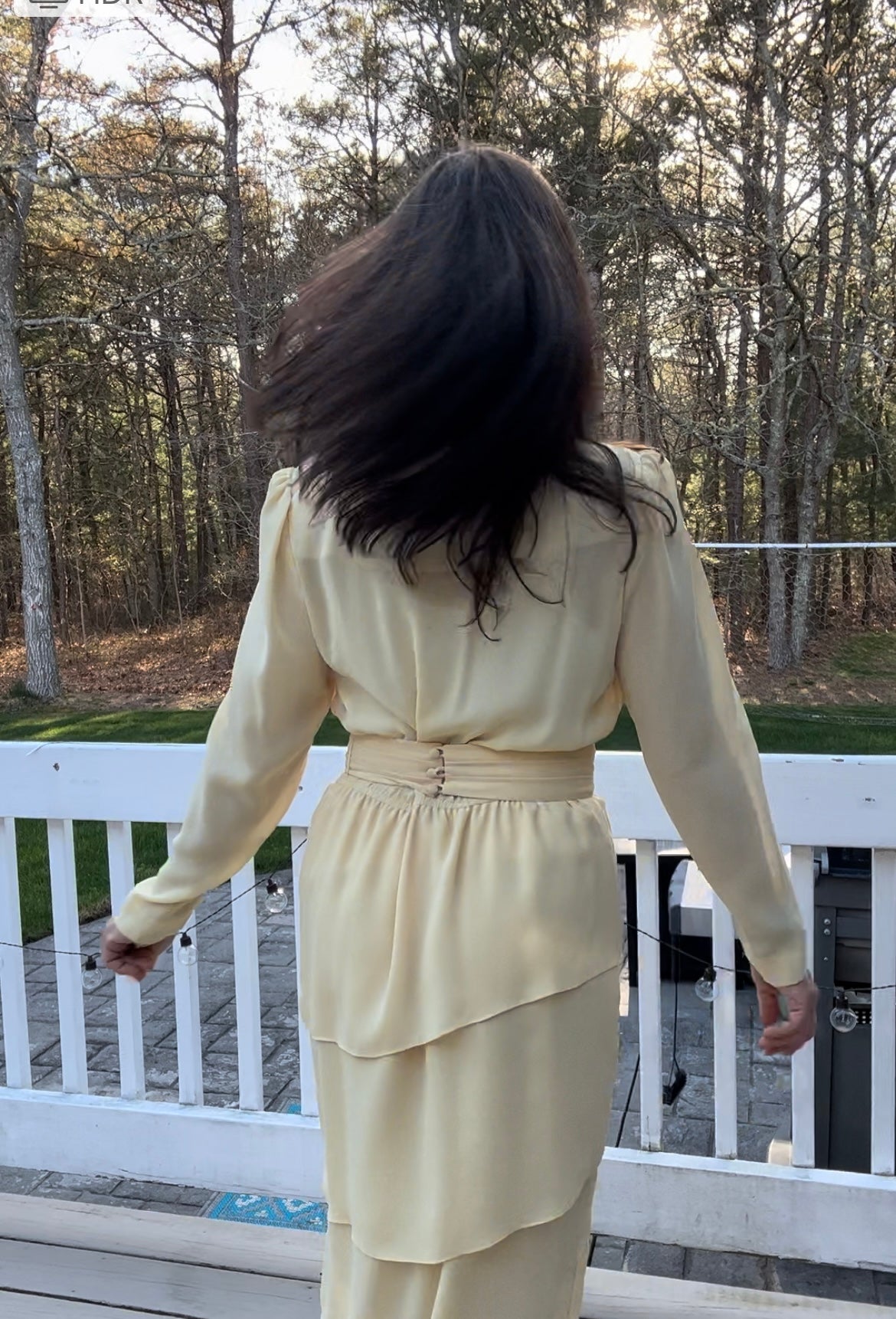 Vintage Leslie Fay Women's Yellow Dress