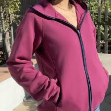 Uniqlo Fuschia Pink Full Zip Up Athleisure Hoodie