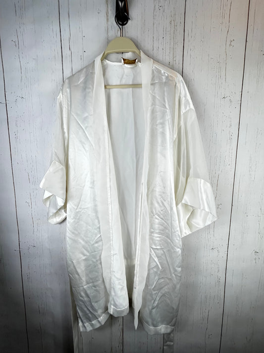 Vintage Victoria's Secret Ivory Satin Kimono Robe