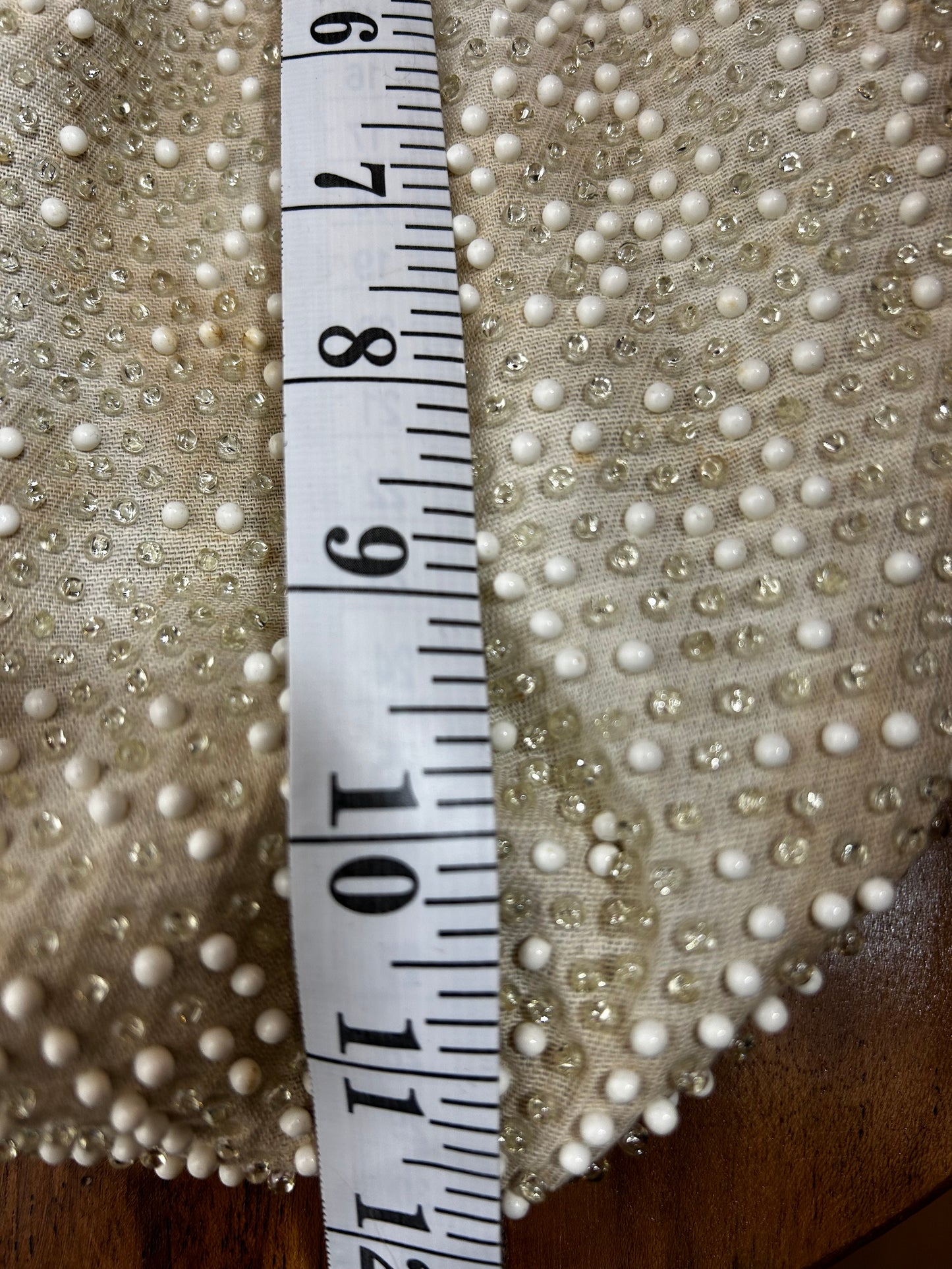Vintage Mid Century Candy Dot Beaded Drawstring Reversible Handbag Purse
