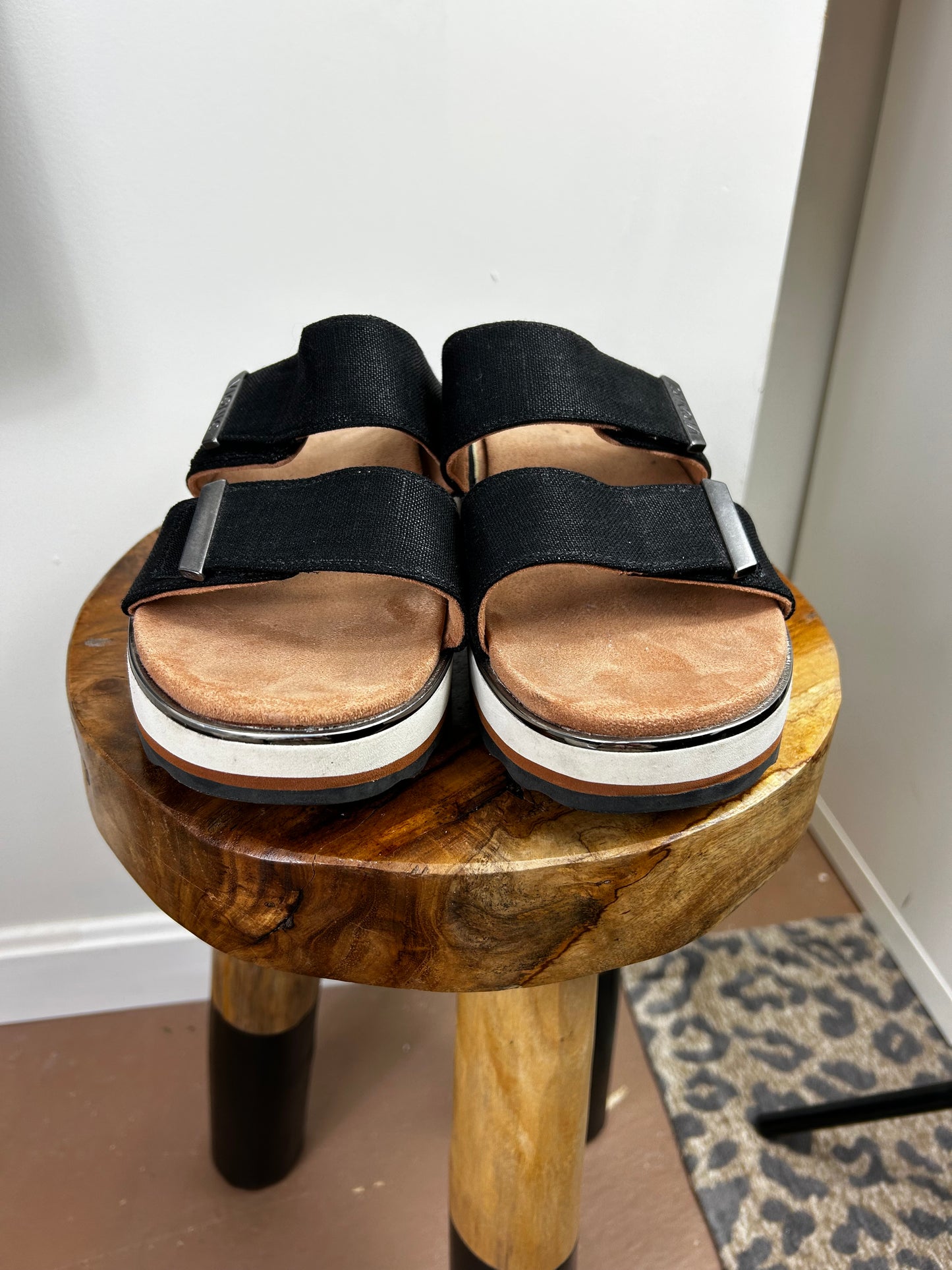 VIONIC WOMEN'S BRANDIE FLATFORM SANDAL BLACK SZ 9