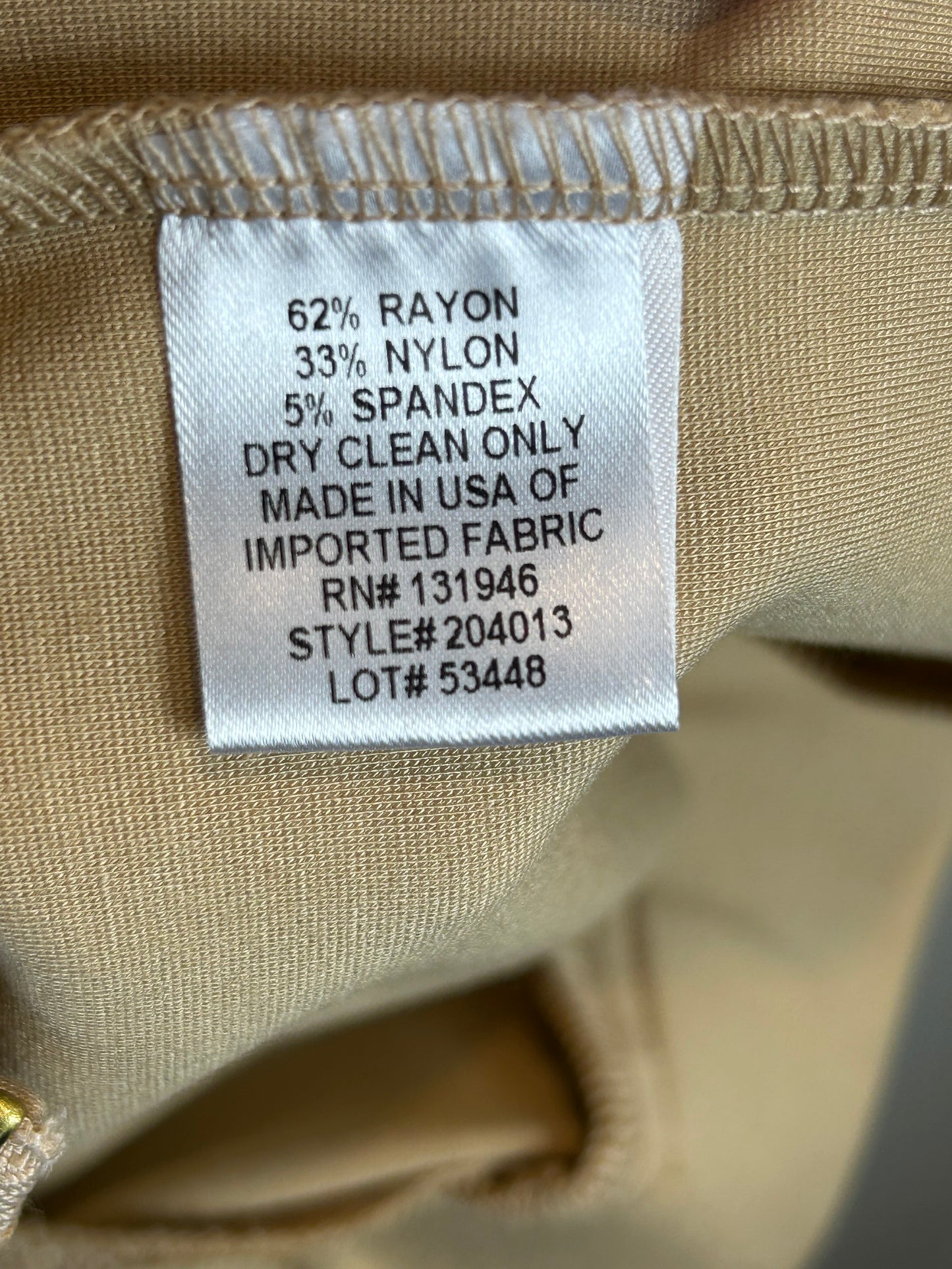 Jude Connally Pull On Ankle Dress Pants SML Tan