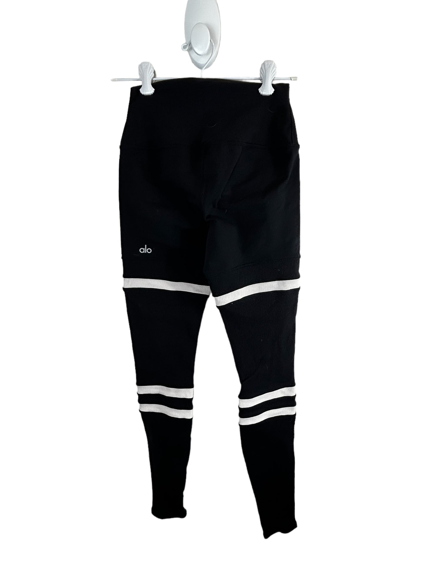 Alo Yoga High-Waist Legit womens leggings Black/Bone color.