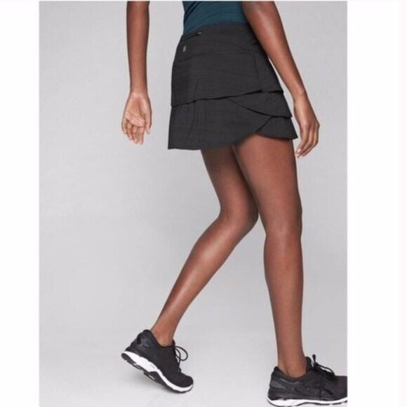 Athleta Black Tiered Ruffle Skort Women’s Size Medium