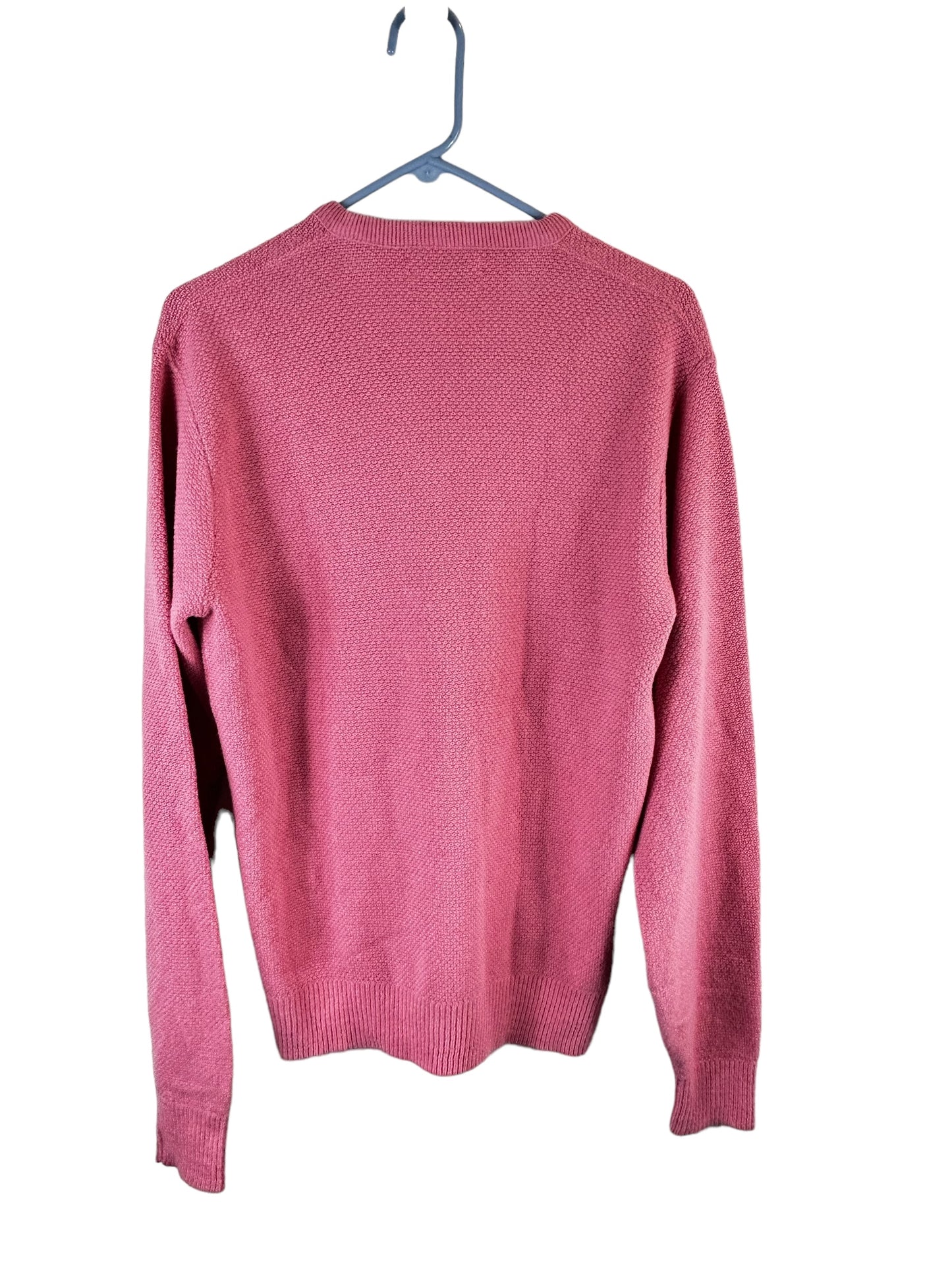 Vintage Christian Dior Sweater Mauve Pink V-Neck Pullover Logo Women's