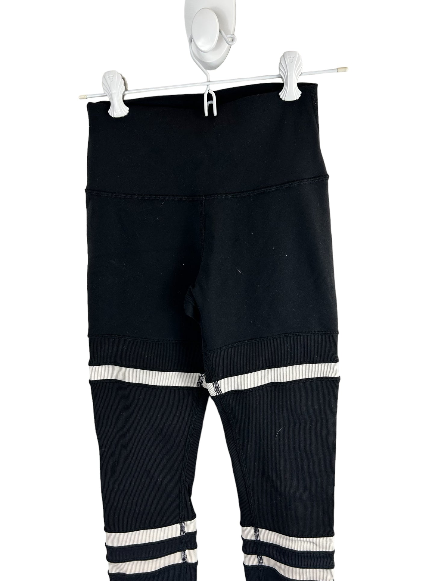 Alo Yoga High-Waist Legit womens leggings Black/Bone color.