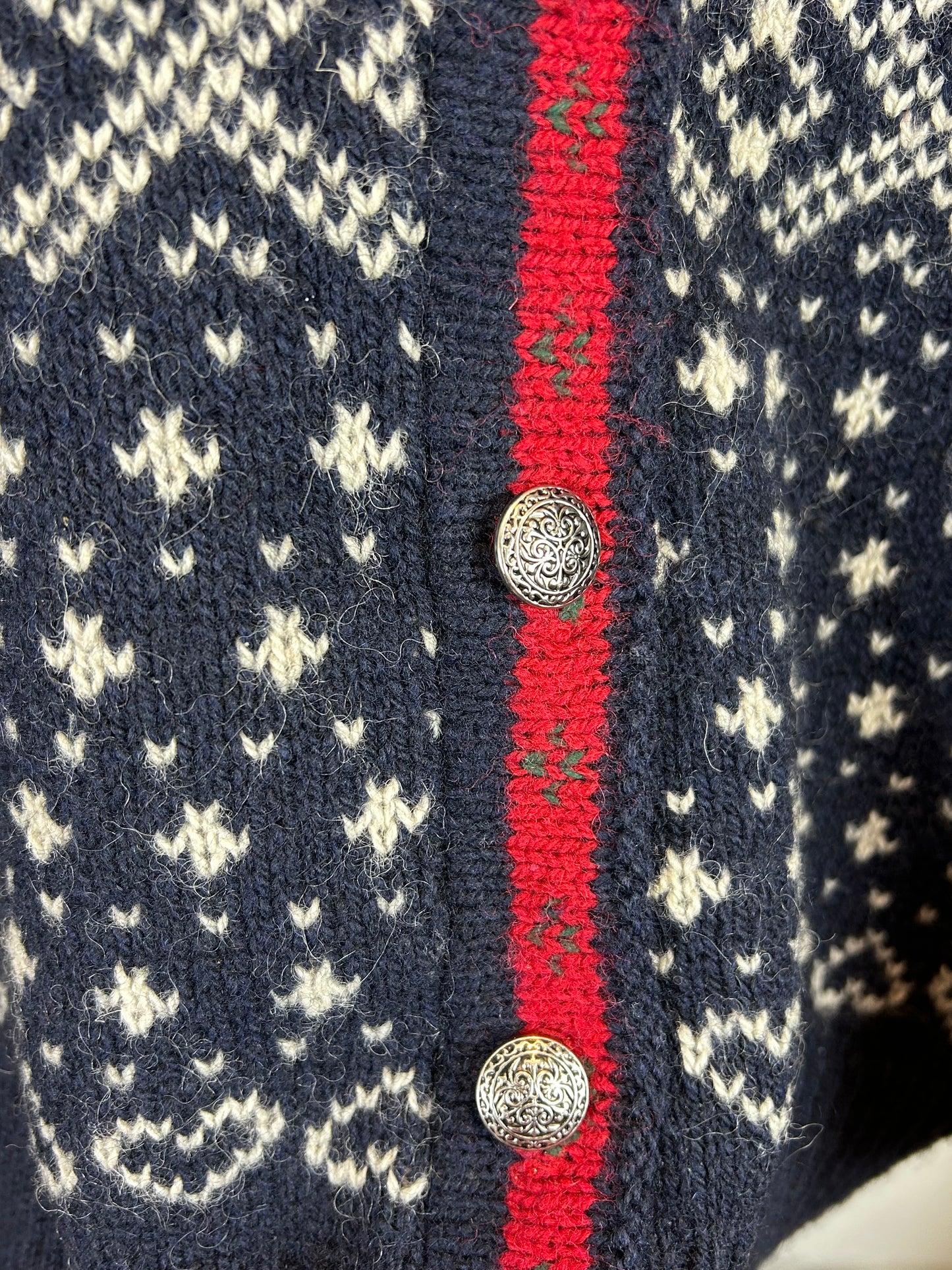 L.L. Bean vintage Cardigan XL 80s Nordic Fair Isle USA Made Winter Ski
