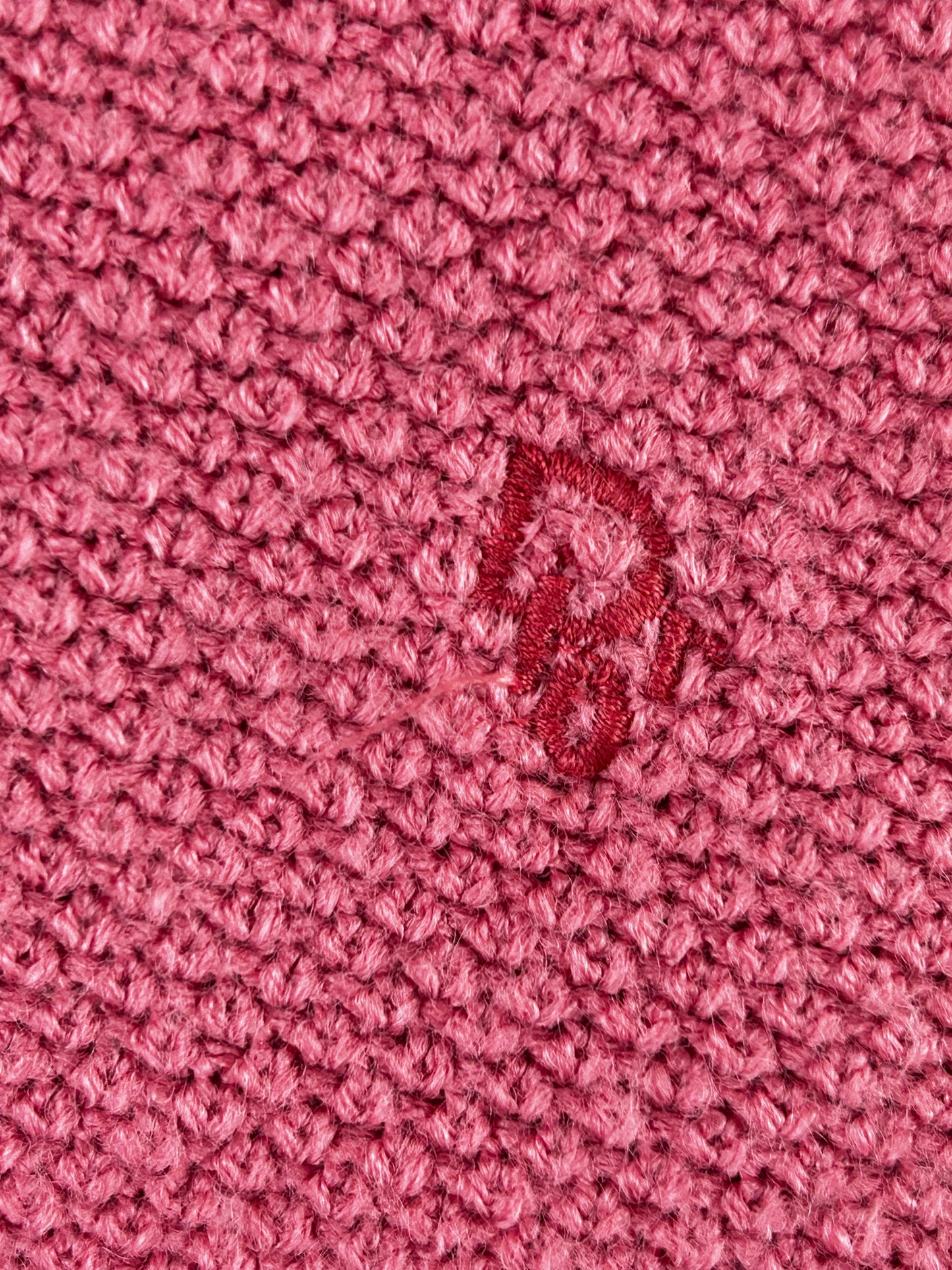 Vintage Christian Dior Sweater Mauve Pink V-Neck Pullover Logo Women's