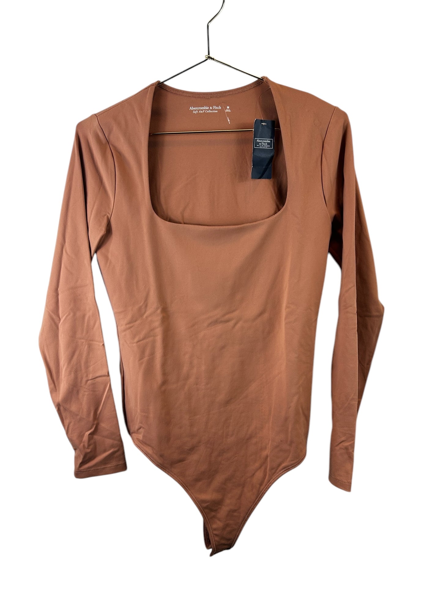 Abercrombie Long-Sleeve Double-Layered Seamless Fabric Squareneck Bodysuit