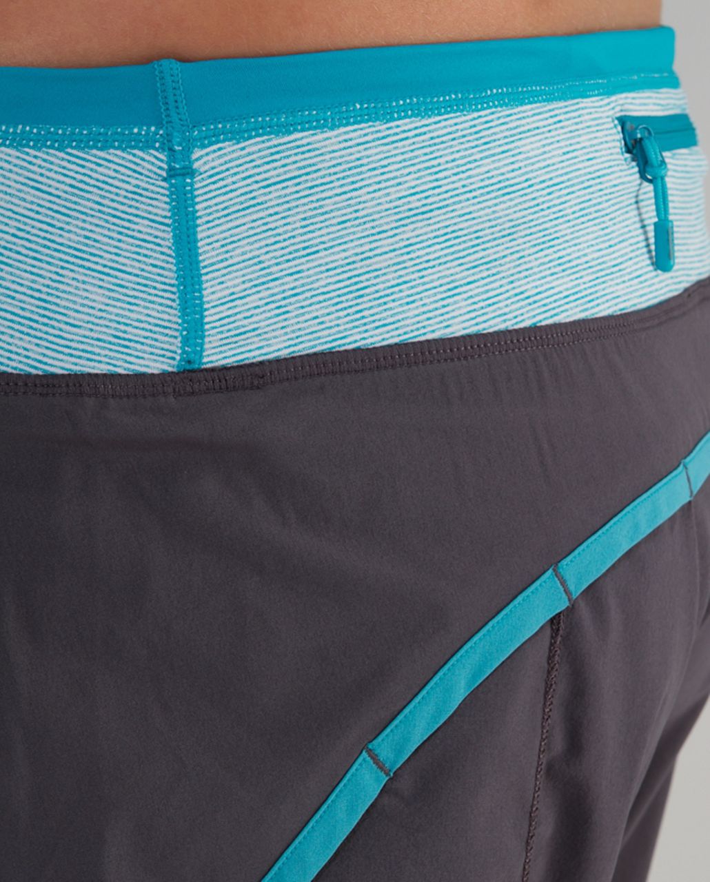 Lululemon Turbo Run Short Coal / Surge Wee Stripe / Surge womens workout size 4