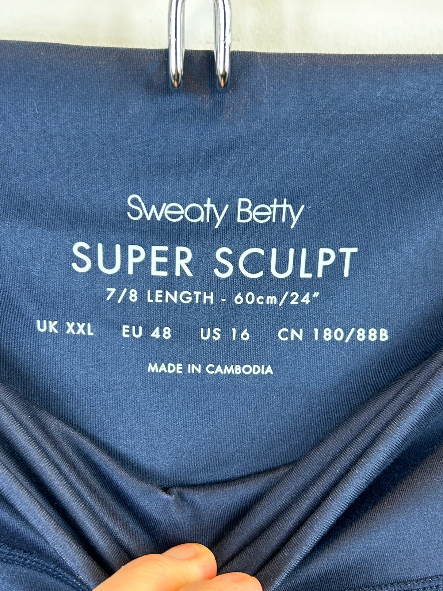 SWEATY BETTY Super Sculpt 7/8 Pocket Leggings In Blue Flow