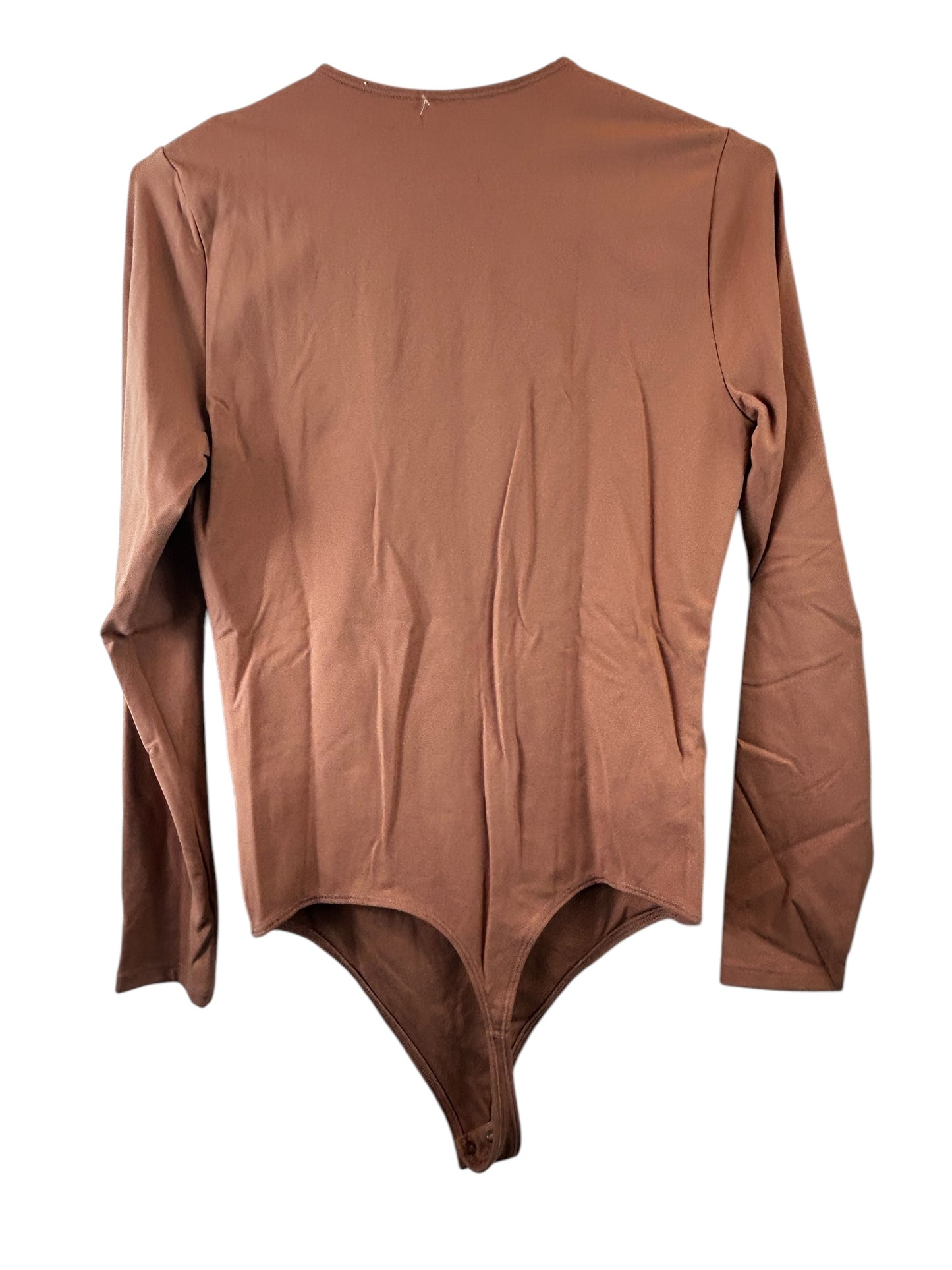 Abercrombie Long-Sleeve Double-Layered Seamless Fabric Squareneck Bodysuit