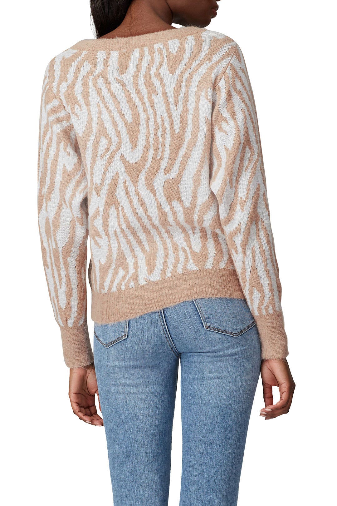 Rebecca Taylor Tiger Stripe Wool Pullover Sweater Size Large