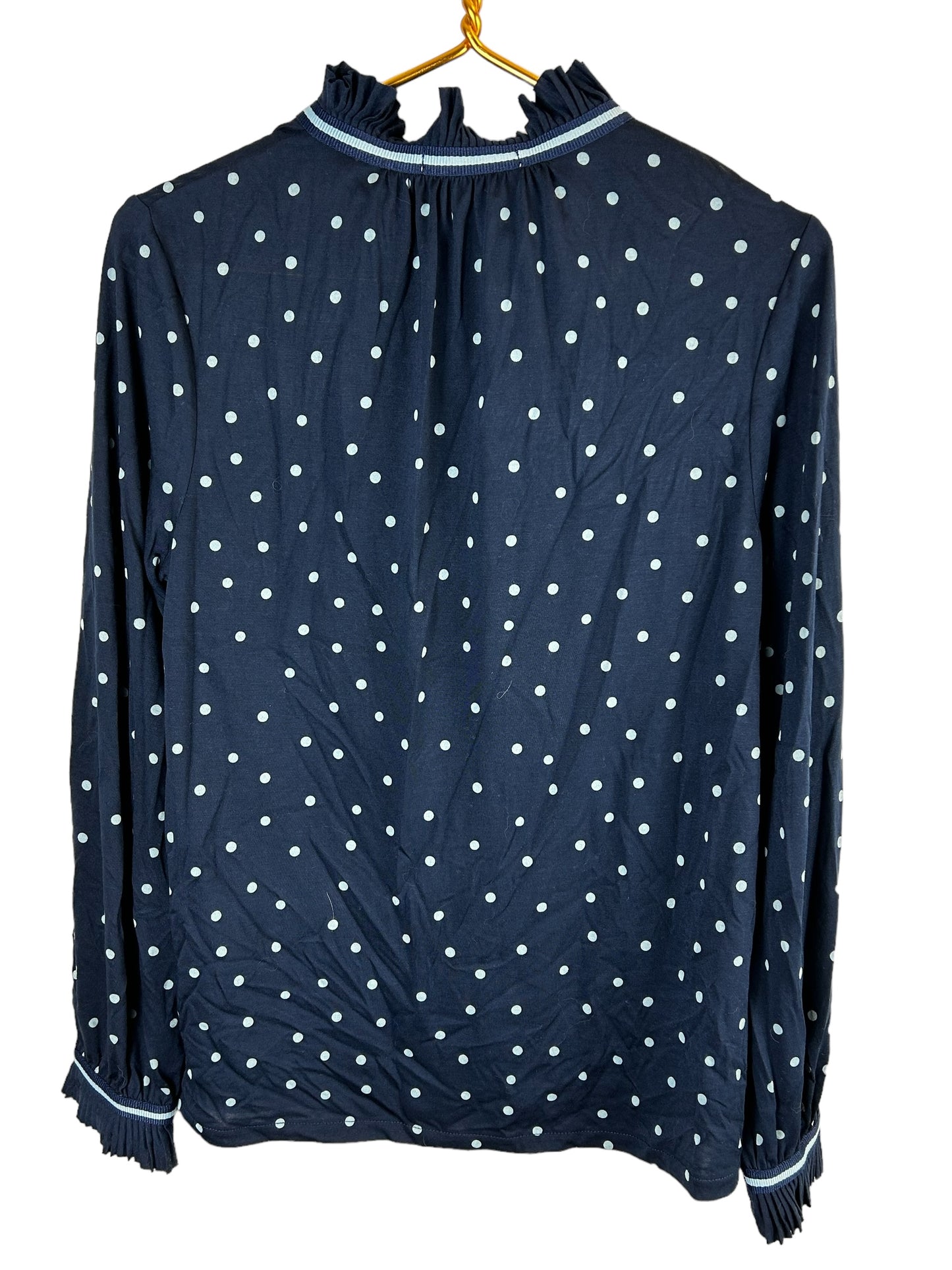 Boden Bronwyn Jersey Polka Dot Blouse