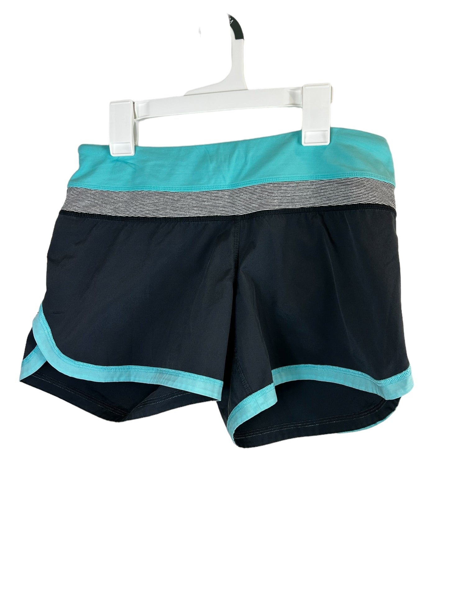 Lululemon Turbo Run Short Coal / Surge Wee Stripe / Surge womens workout size 4