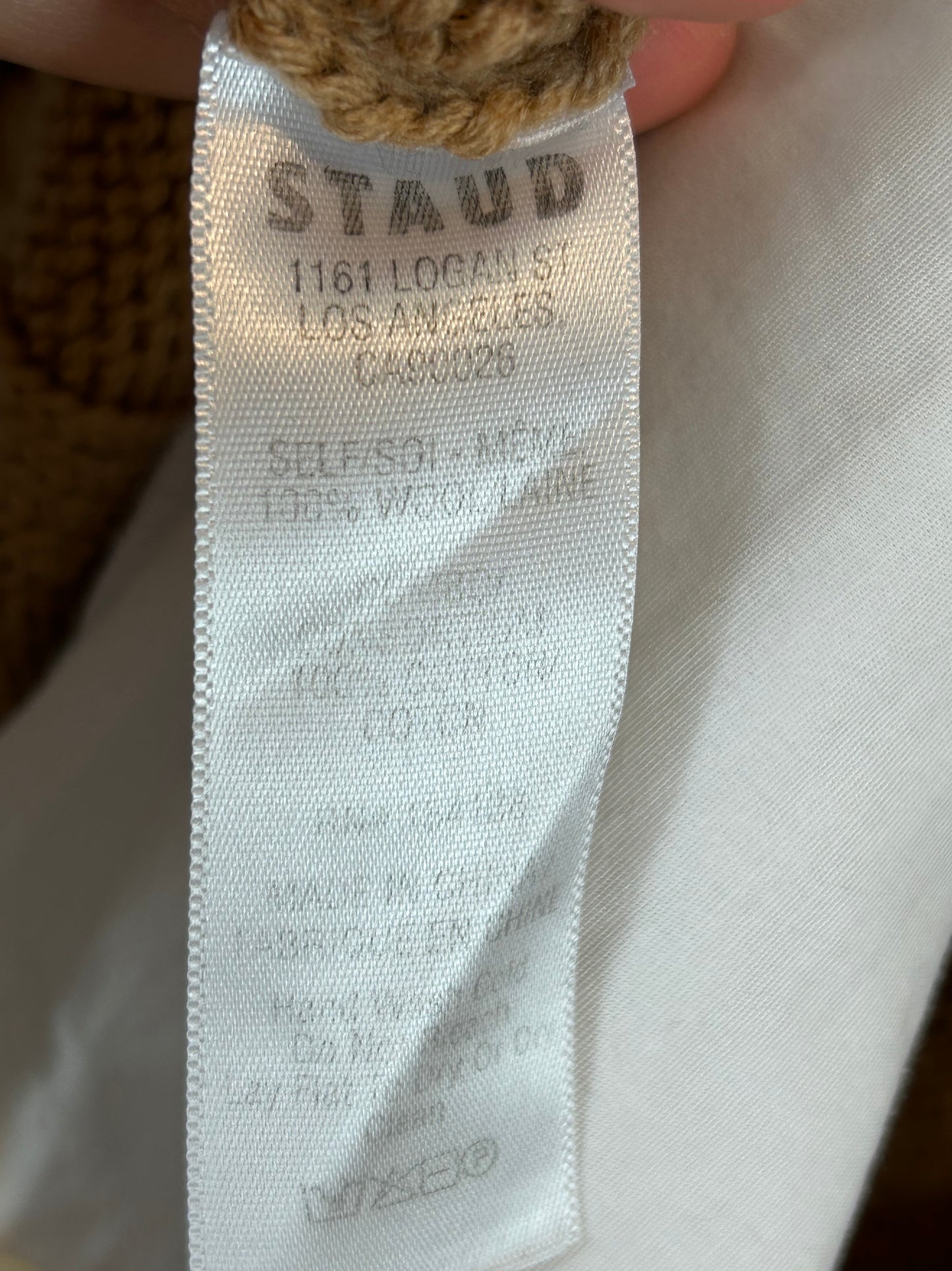 STAUD Aldrin Mixed Media Long Sleeve Sweater Dress