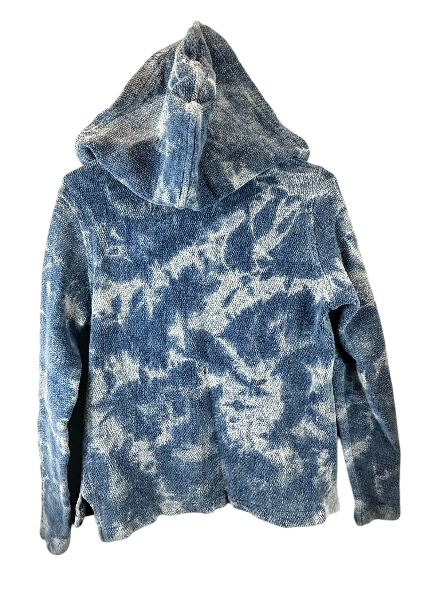Faherty Seabrook Poncho Tidepool Indigo Hooded Kangaroo Pocket Top