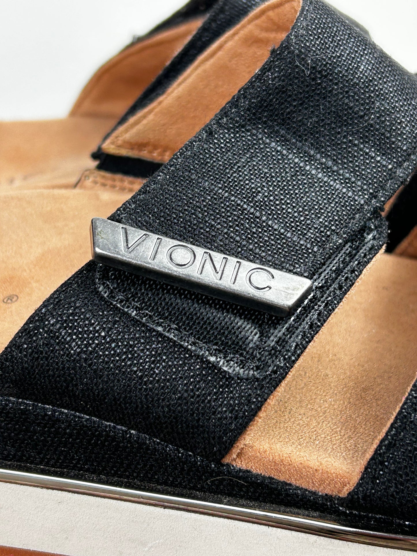 VIONIC WOMEN'S BRANDIE FLATFORM SANDAL BLACK SZ 9