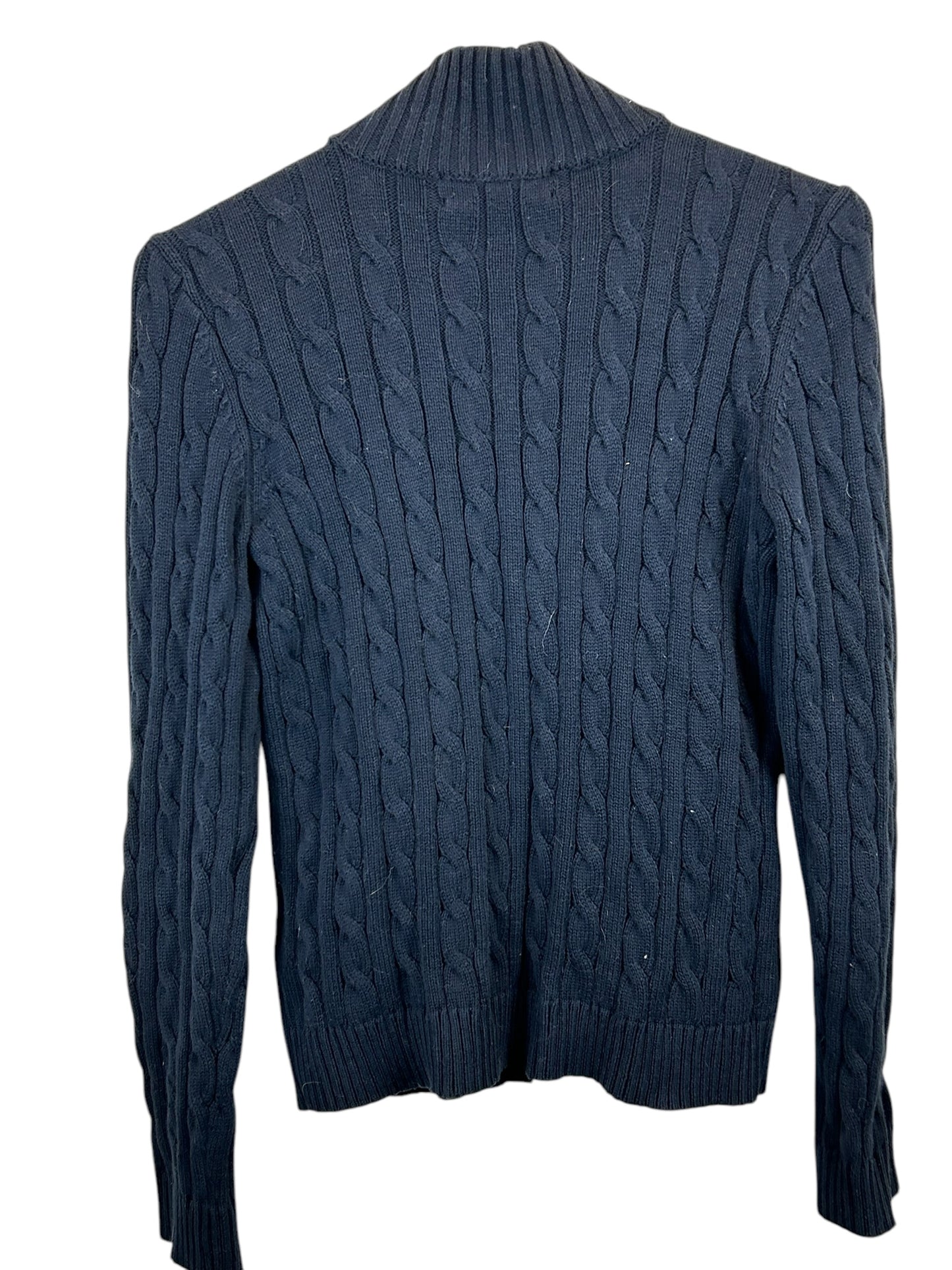 Lauren Women's Ralph Lauren Sweaters Lauren Ralph Lauren NAVY Cable Knit zip Up Sweater