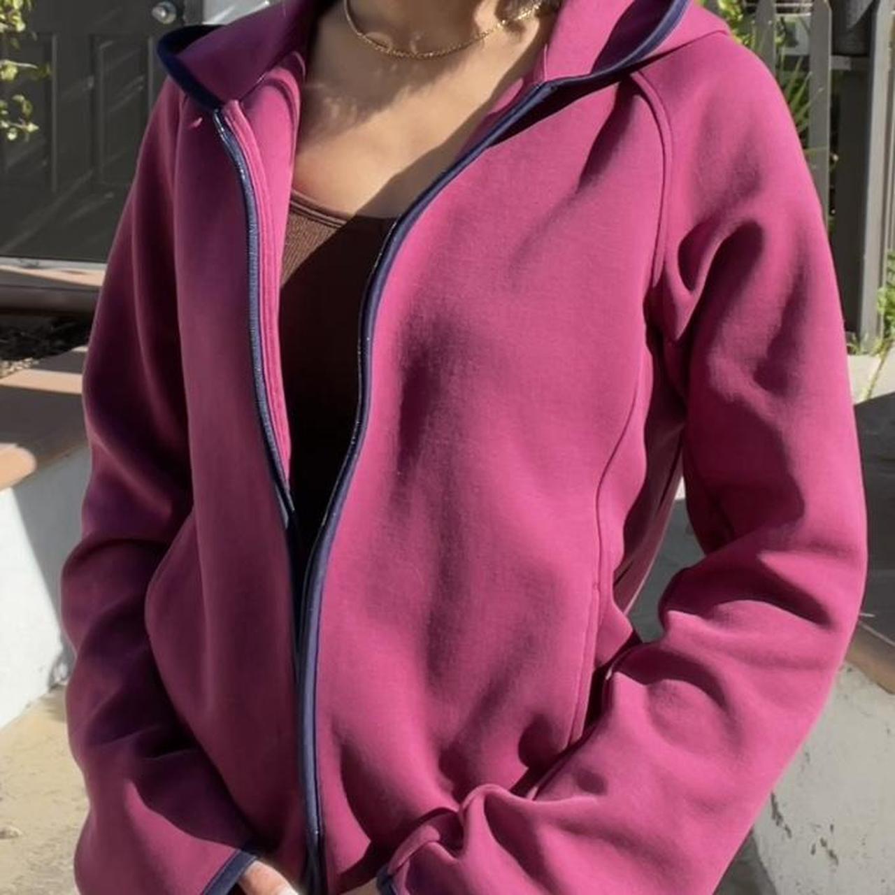 Uniqlo Fuschia Pink Full Zip Up Athleisure Hoodie