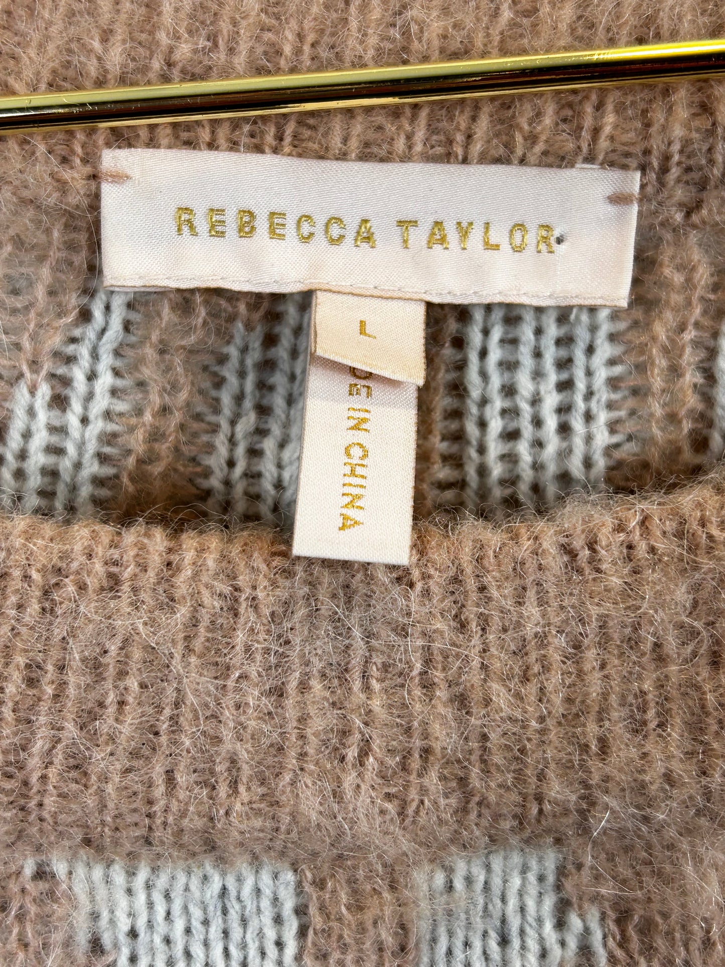Rebecca Taylor Tiger Stripe Wool Pullover Sweater Size Large