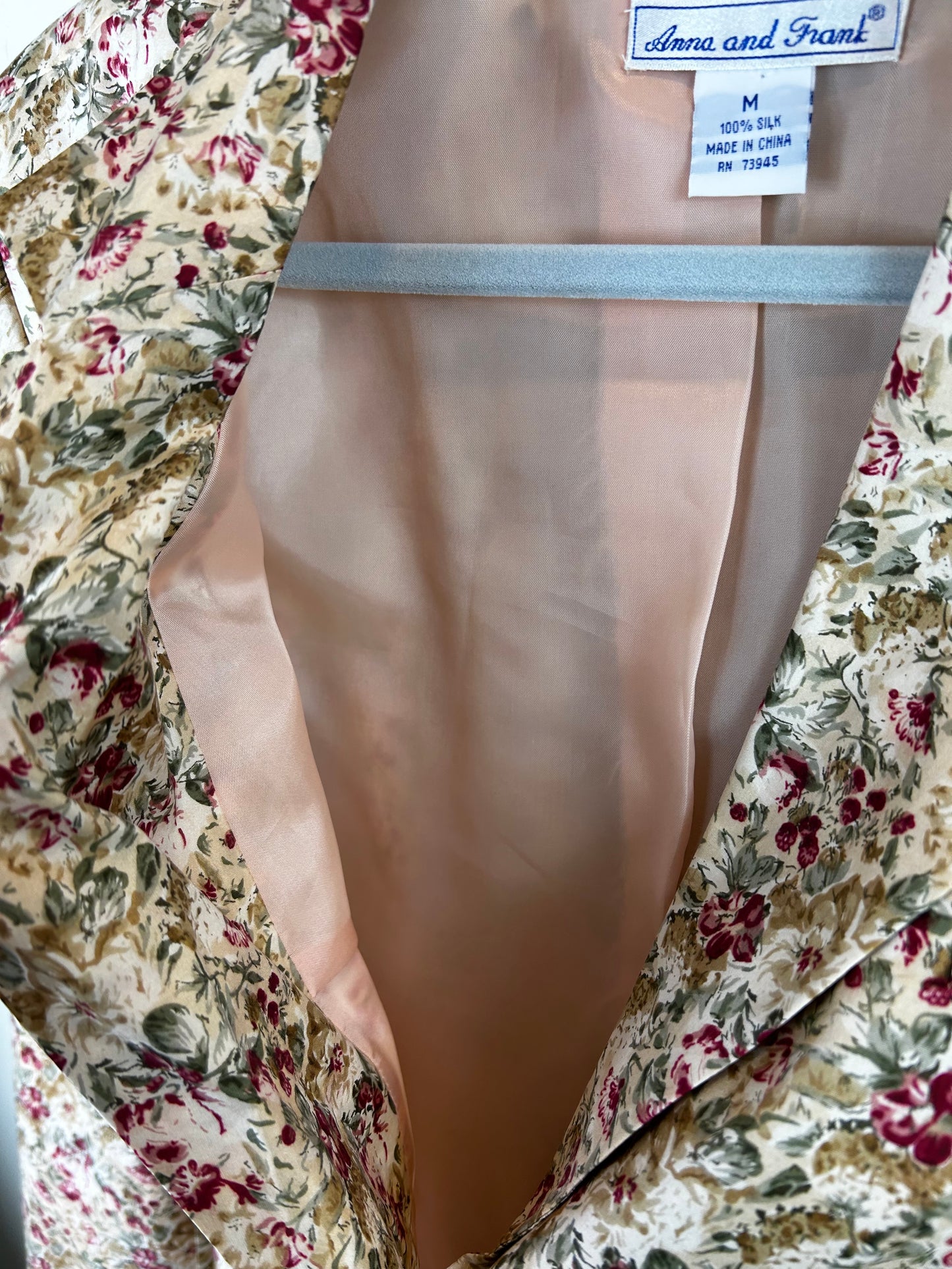 Vintage Anne and Frank Silk Blazer