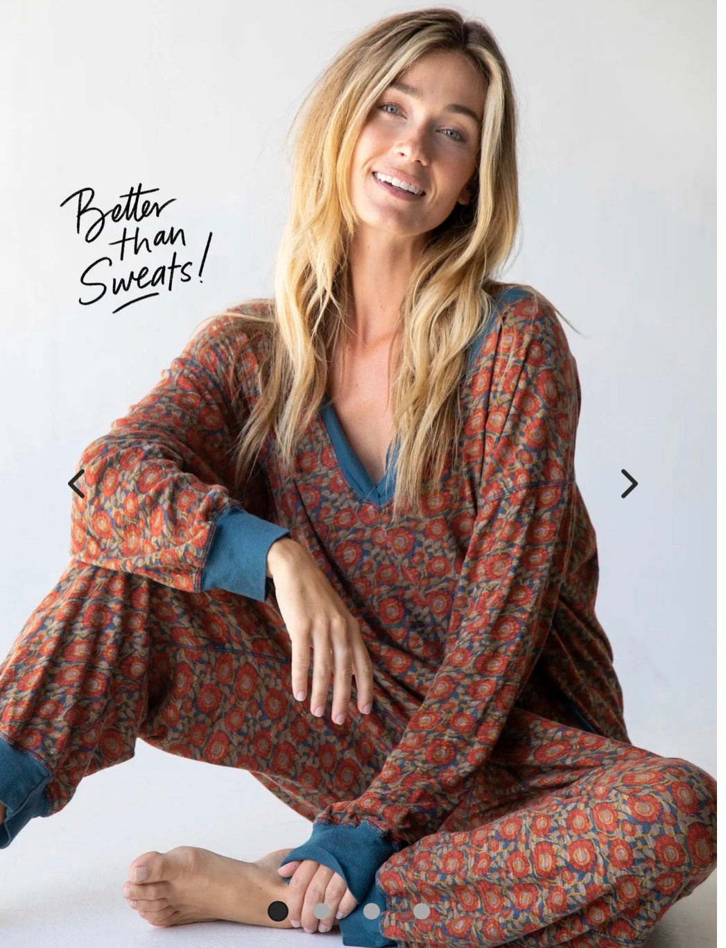 Natural Life Womens Johnnie Cotton Jumpsuit – Blue Red Vines size xs/sm