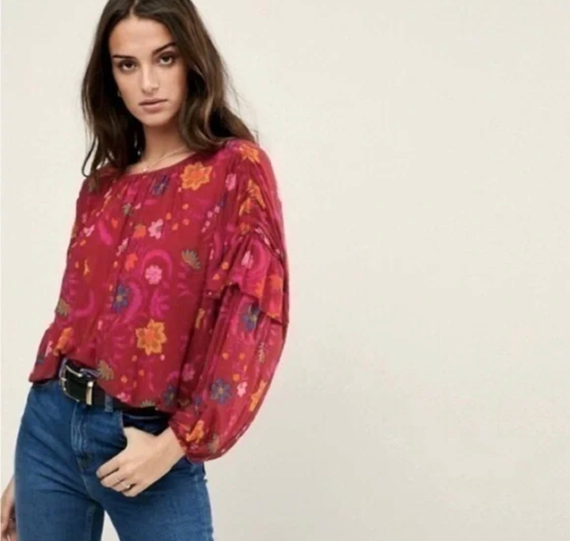 FREE PEOPLE Wildflower Honey Top size large