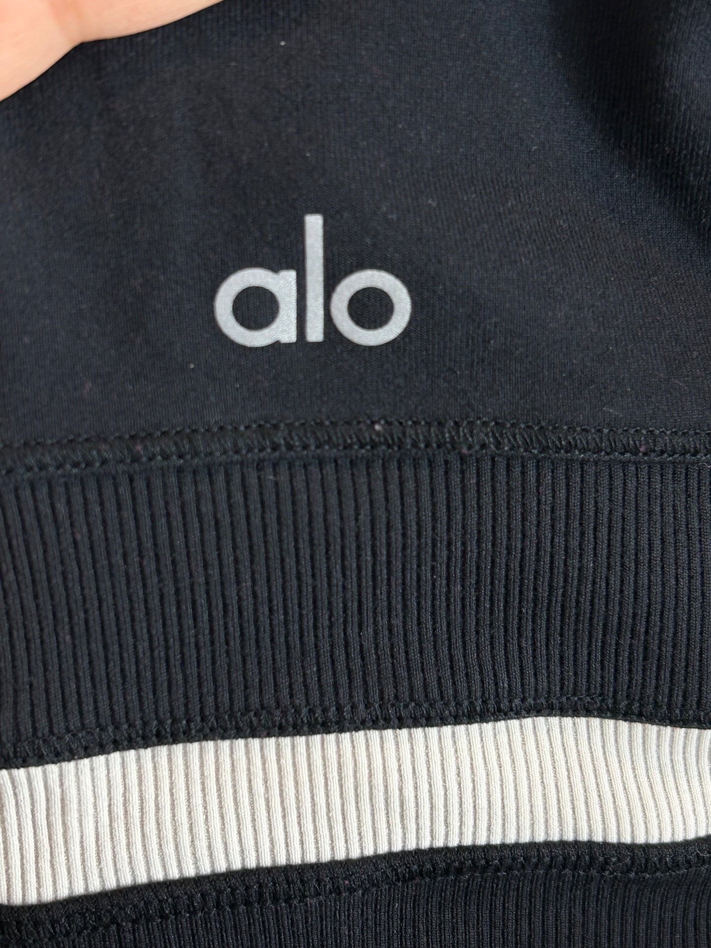 Alo Yoga High-Waist Legit womens leggings Black/Bone color.