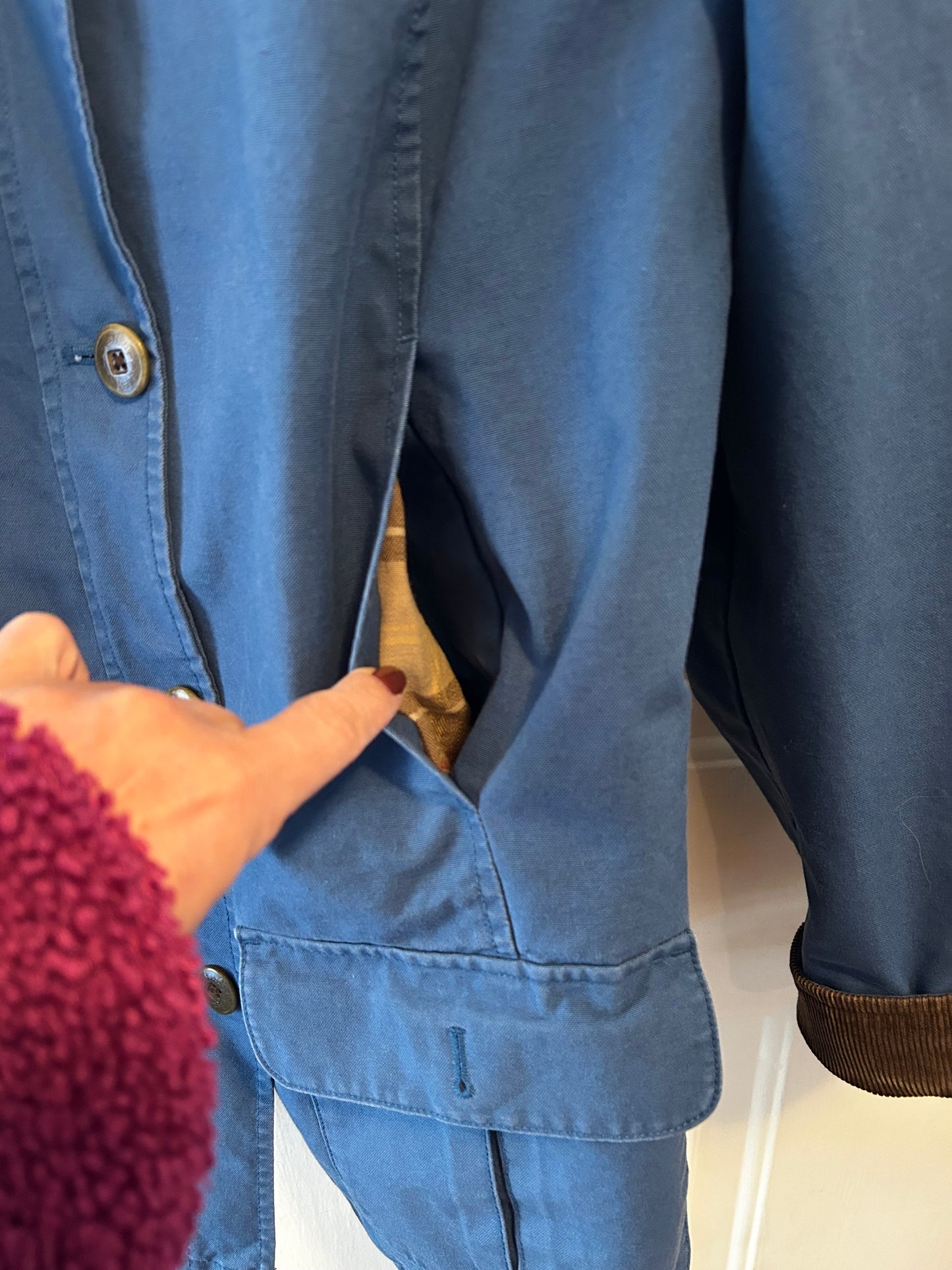 L.L.Bean Workwear Vintage Jacket M 90s Barn Coat Chore Blue Womens