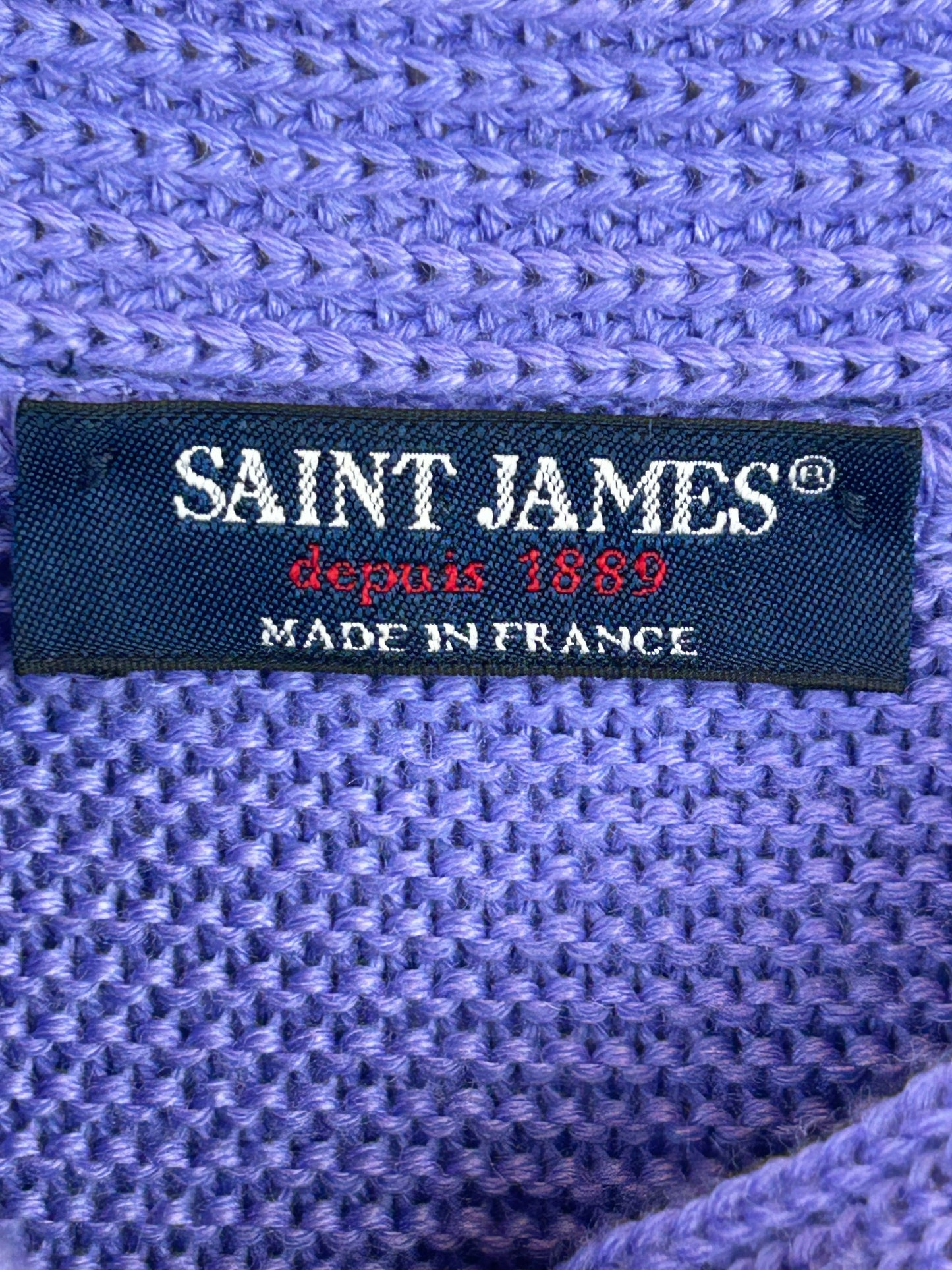 Saint James Adrets women’s purple cardigan knit sweater